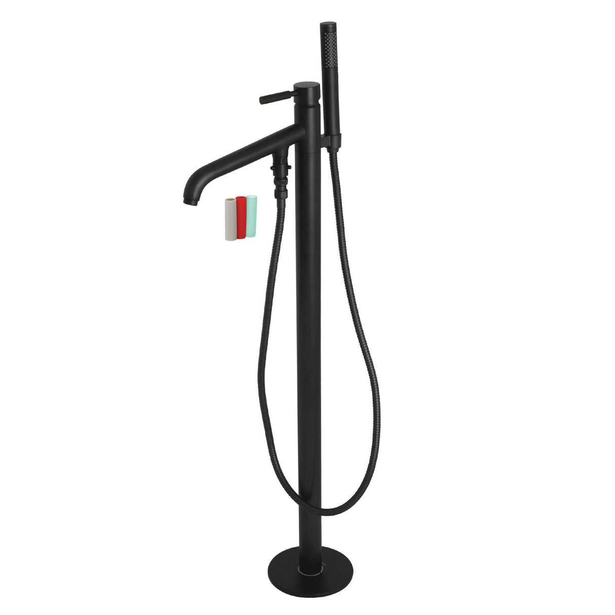 Kaiser KS8130DKL Single-Handle 1-Hole Freestanding Tub Faucet with Hand Shower, Matte Black