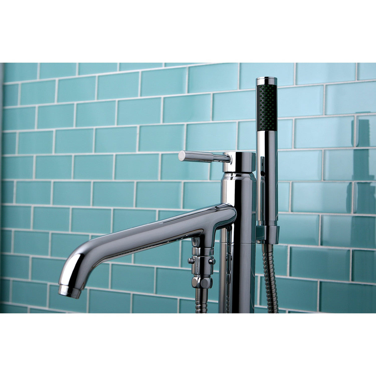 Concord KS8131DL Single-Handle 1-Hole Freestanding Tub Faucet with Hand Shower, Polished Chrome