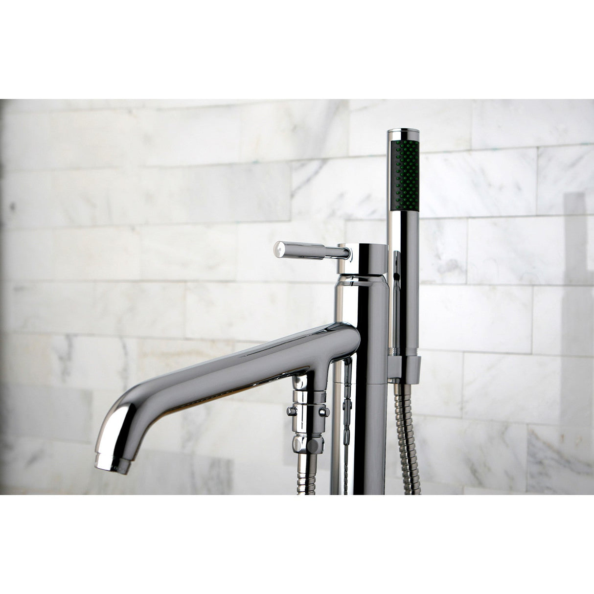 Concord KS8131DL Single-Handle 1-Hole Freestanding Tub Faucet with Hand Shower, Polished Chrome