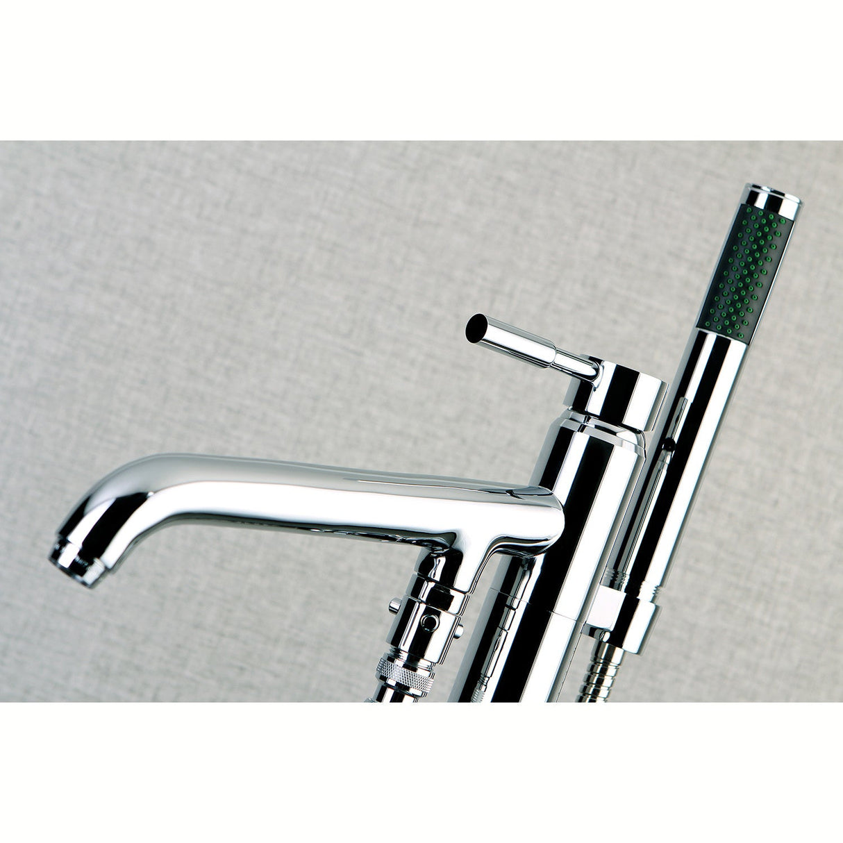 Concord KS8131DL Single-Handle 1-Hole Freestanding Tub Faucet with Hand Shower, Polished Chrome