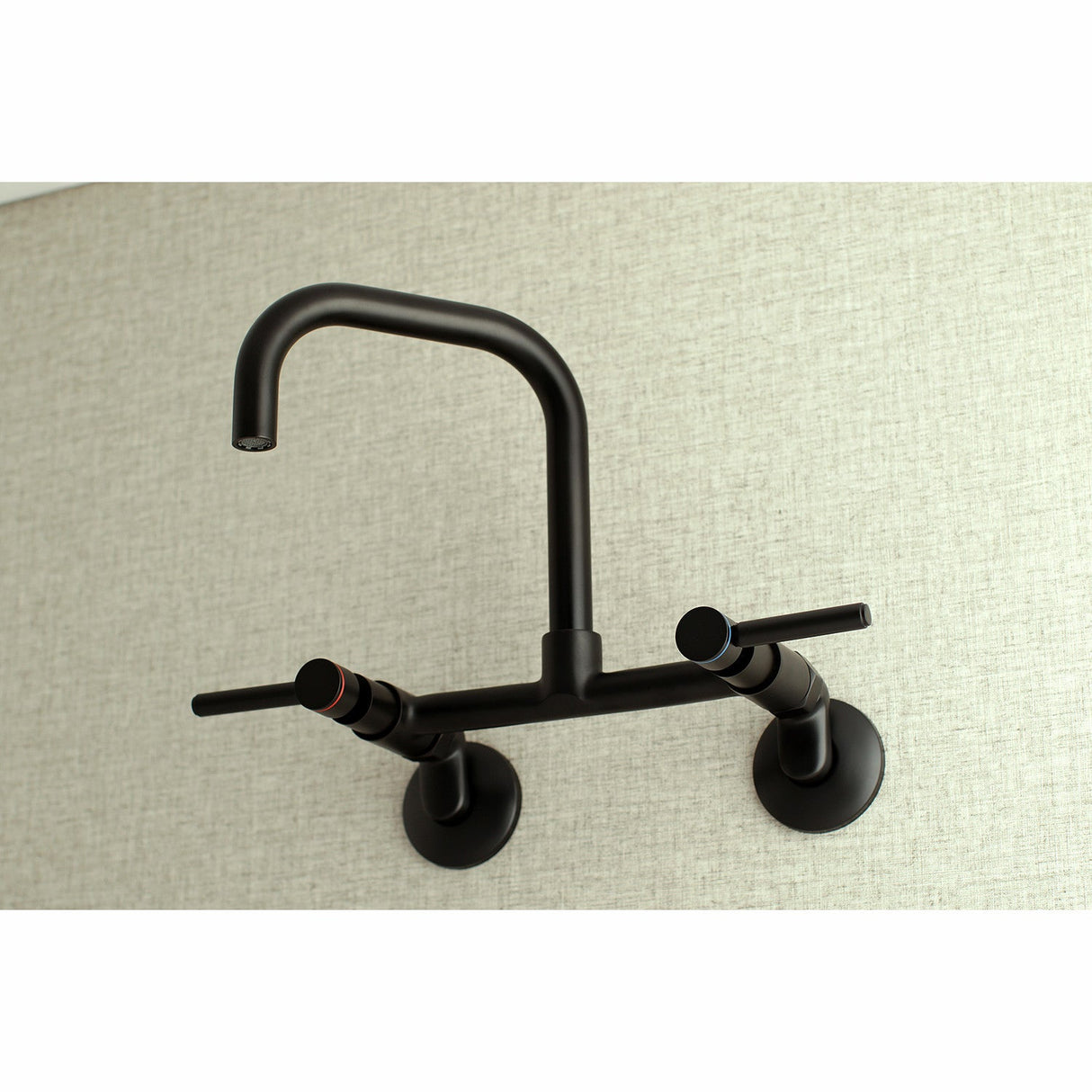 Concord KS813MB Two-Handle 2-Hole Wall Mount Kitchen Faucet, Matte Black