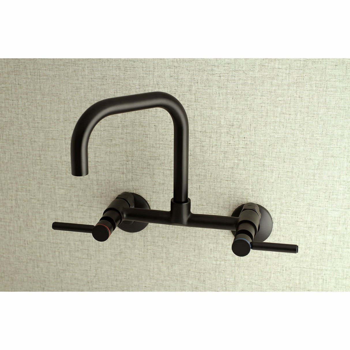 Concord KS813MB Two-Handle 2-Hole Wall Mount Kitchen Faucet, Matte Black