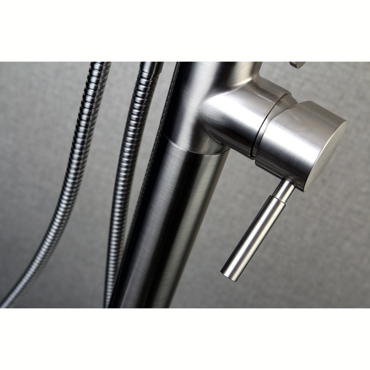 Concord KS8158DL Single-Handle 1-Hole Freestanding Tub Faucet with Hand Shower, Brushed Nickel