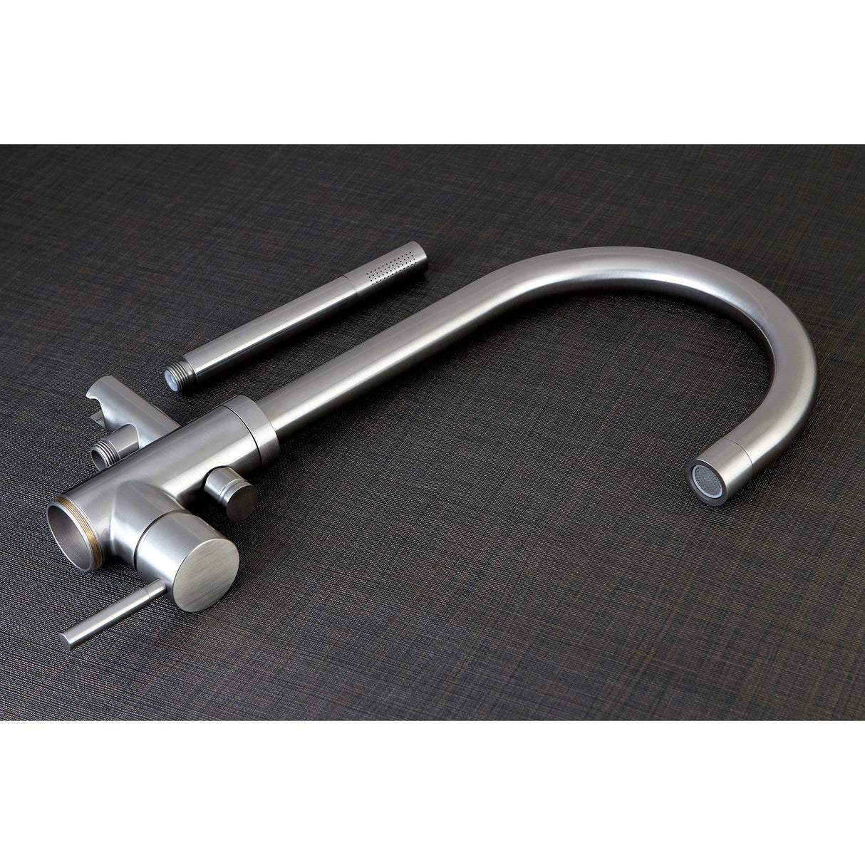 Concord KS8158DL Single-Handle 1-Hole Freestanding Tub Faucet with Hand Shower, Brushed Nickel