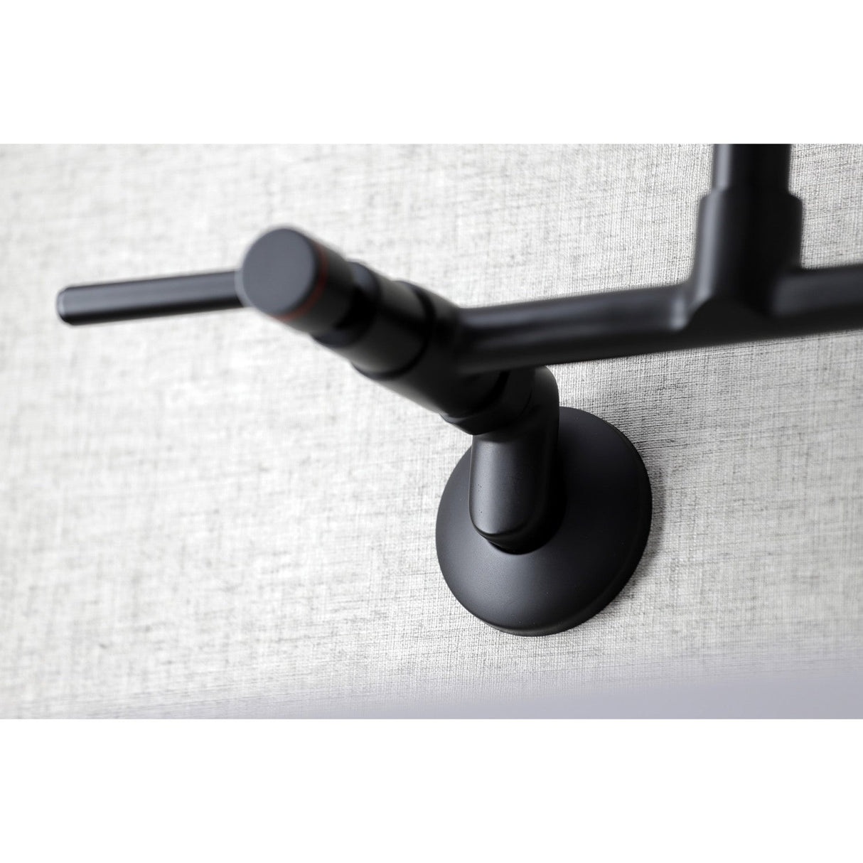 Concord KS823MB Two-Handle 2-Hole Wall Mount Kitchen Faucet, Matte Black
