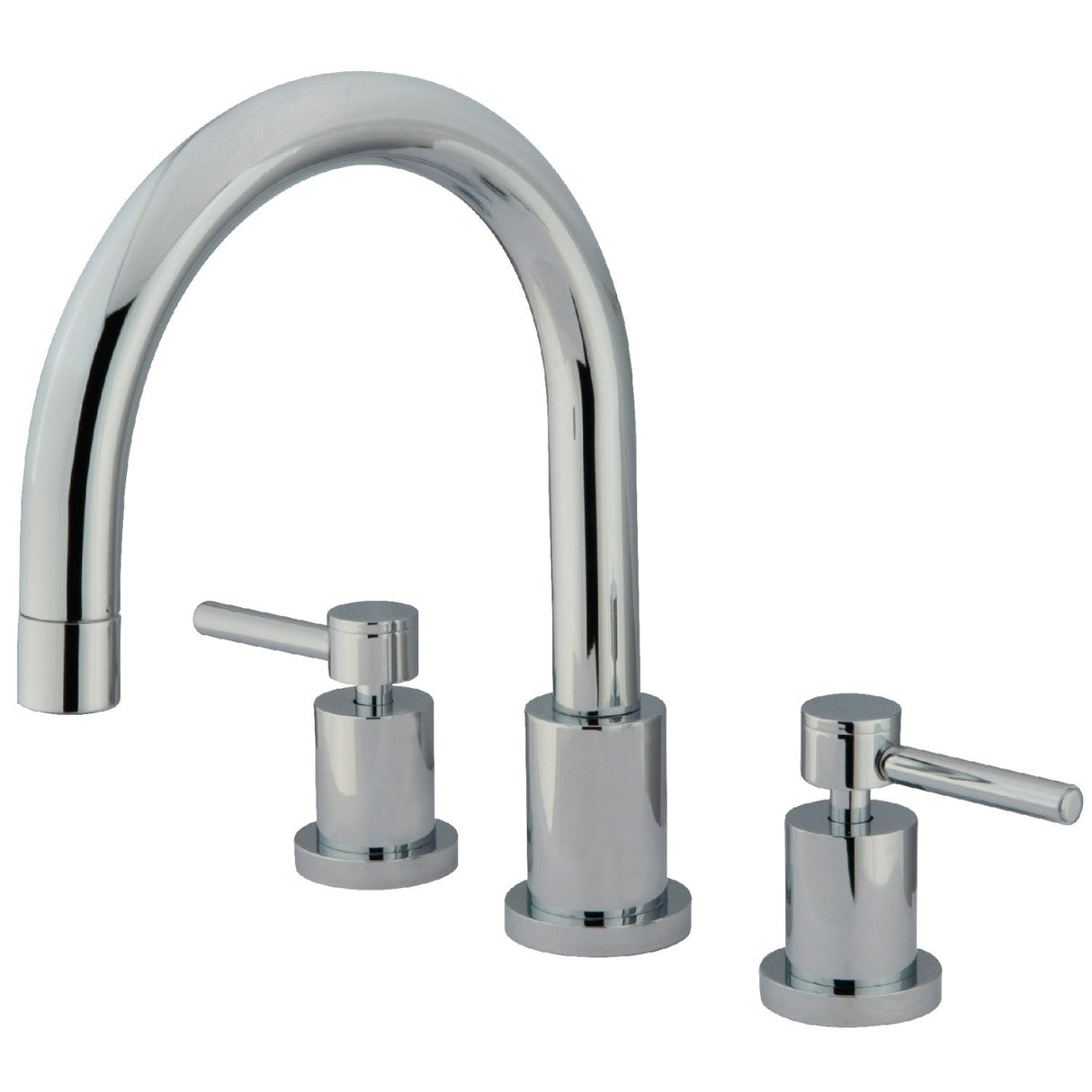 Concord KS8321DL Two-Handle 3-Hole Deck Mount Roman Tub Faucet, Polished Chrome