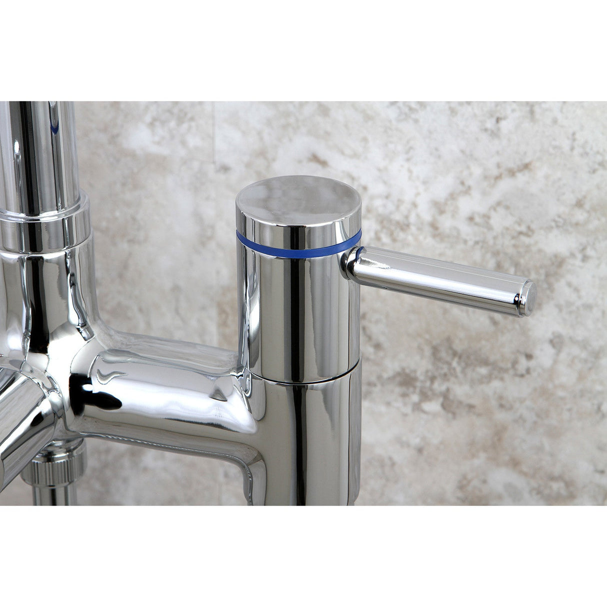 Concord KS8351DL Three-Handle 2-Hole Freestanding Tub Faucet with Hand Shower, Polished Chrome