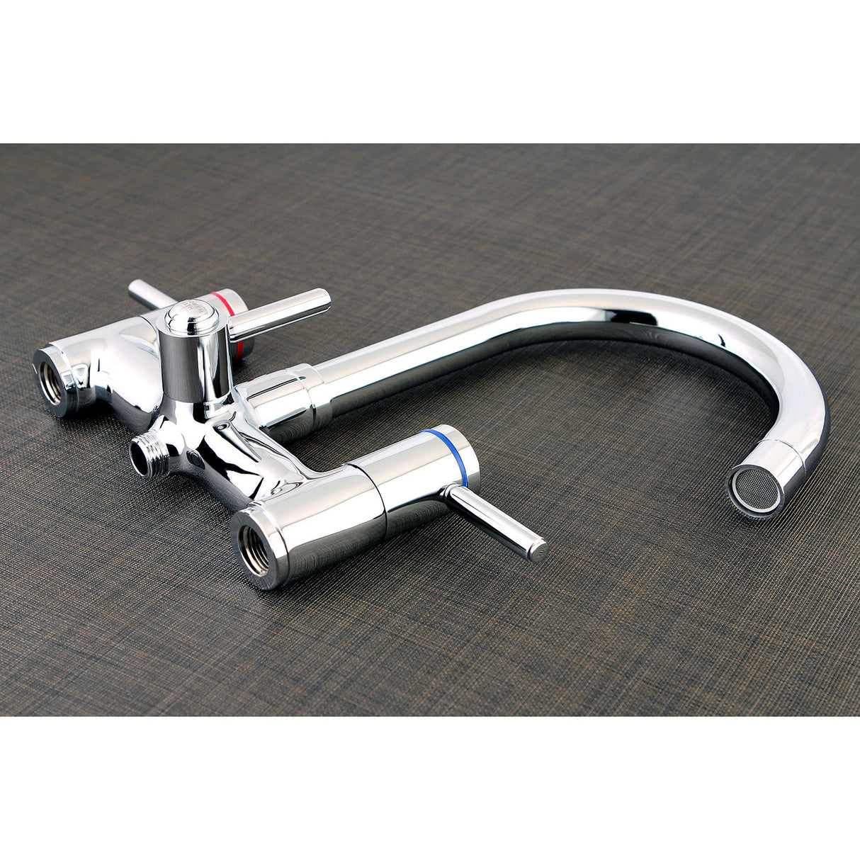 Concord KS8351DL Three-Handle 2-Hole Freestanding Tub Faucet with Hand Shower, Polished Chrome