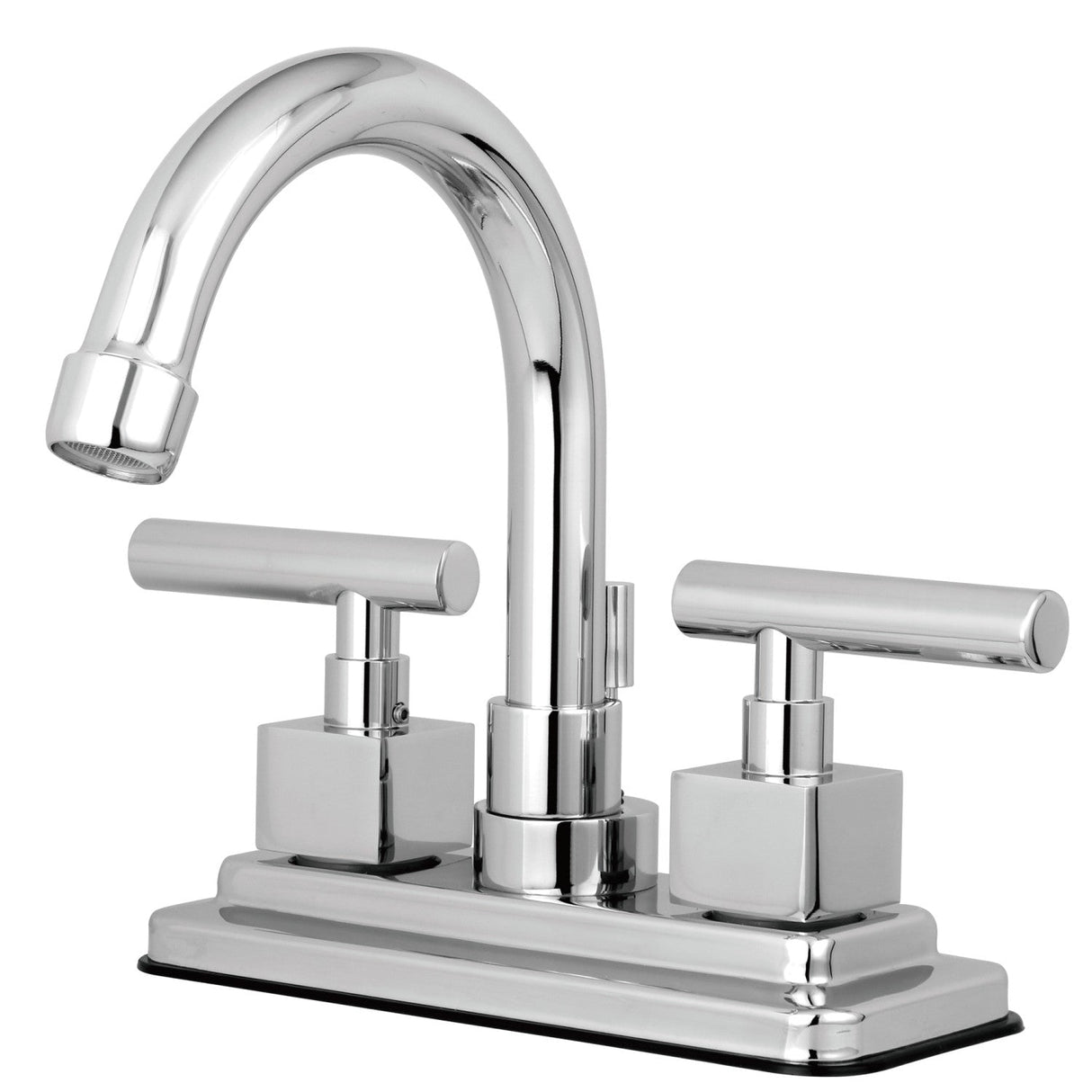 Claremont KS8661CQL Two-Handle 3-Hole Deck Mount 4" Centerset Bathroom Faucet with Brass Pop-Up, Polished Chrome