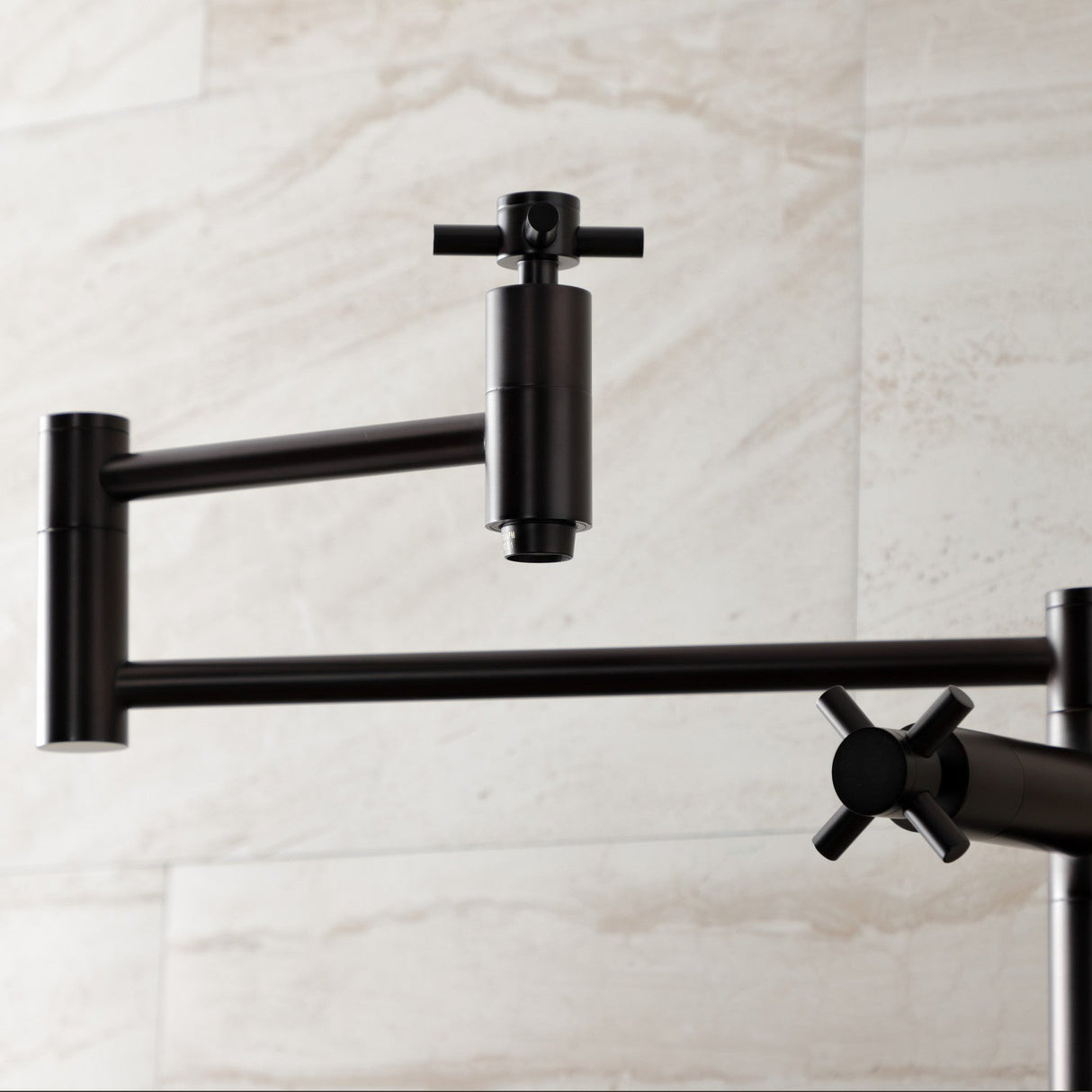 Concord KS8705DX Two-Handle 1-Hole Deck Mount Pot Filler, Oil Rubbed Bronze