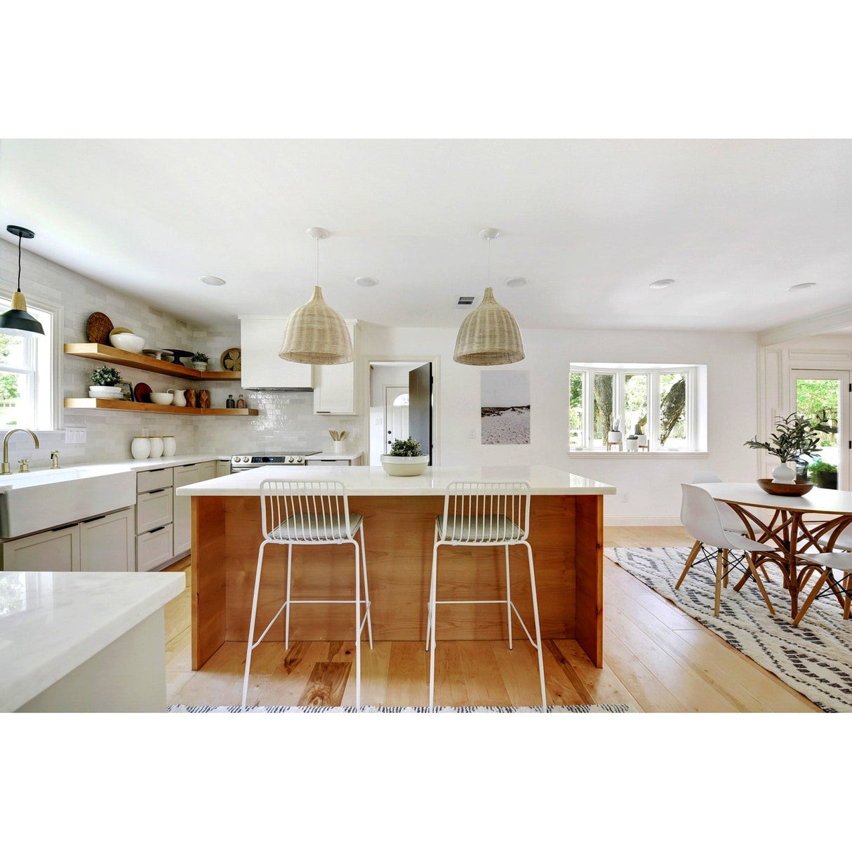 Concord KS8727DXBS Two-Handle 4-Hole Deck Mount Widespread Kitchen Faucet with Brass Sprayer, Brushed Brass