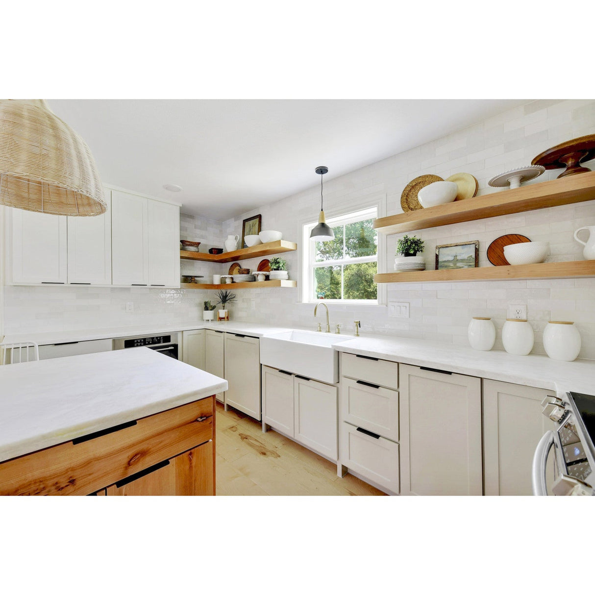 Concord KS8727DXBS Two-Handle 4-Hole Deck Mount Widespread Kitchen Faucet with Brass Sprayer, Brushed Brass