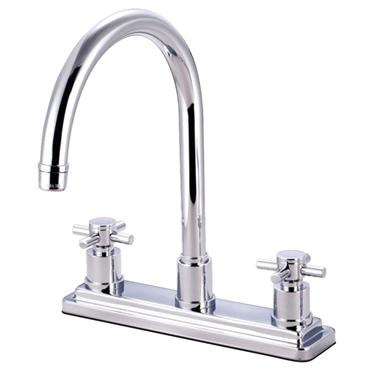 Concord KS8791DXLS Two-Handle 1-or-3 Hole Deck Mount 8" Centerset Kitchen Faucet, Polished Chrome