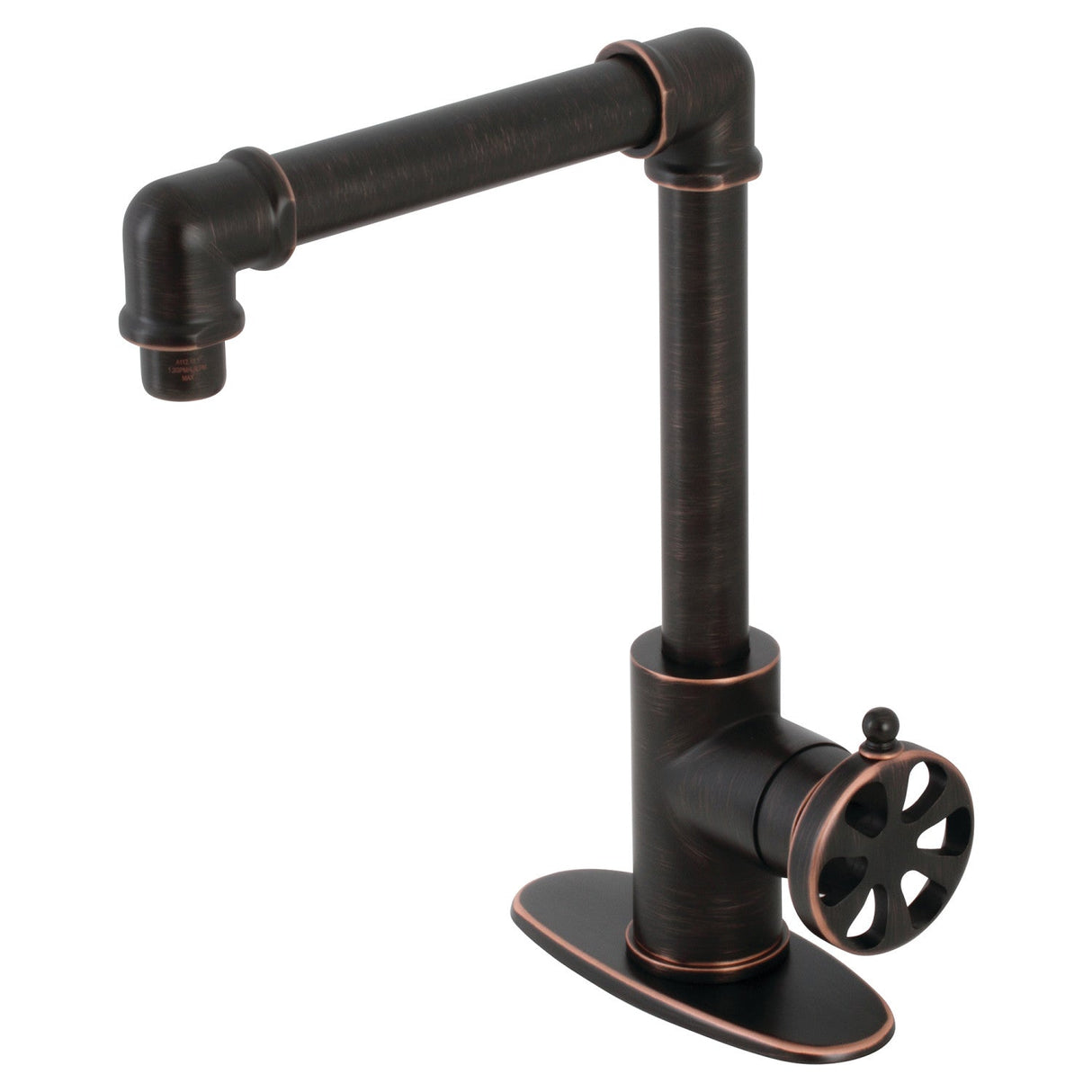 Belknap KSD144RXNB Single-Handle 1-Hole Deck Mount Bathroom Faucet with Push Pop-Up, Naples Bronze