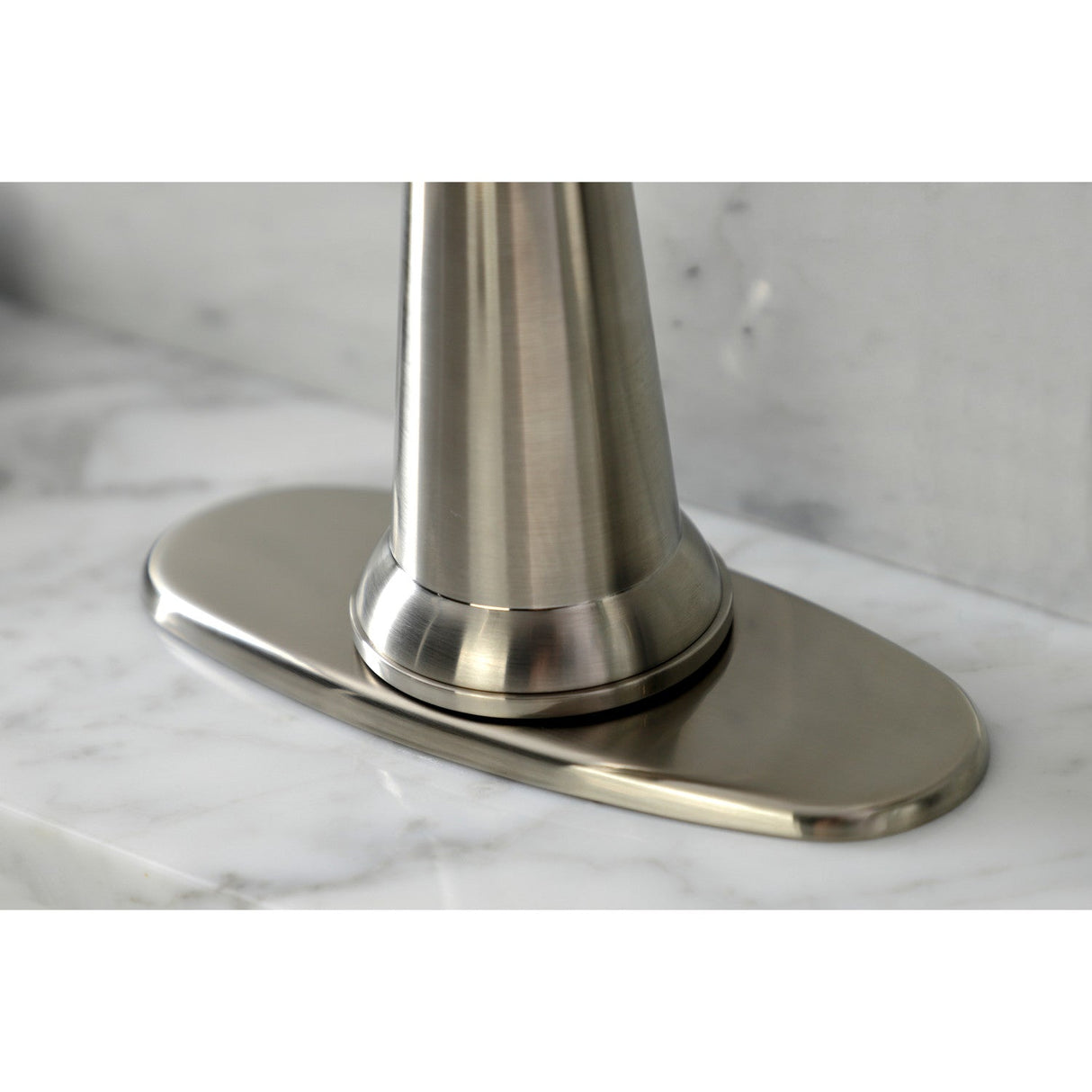 Nautical KSD154BXBN Single-Handle 1-Hole Deck Mount Bathroom Faucet with Push Pop-Up and Deck Plate, Brushed Nickel