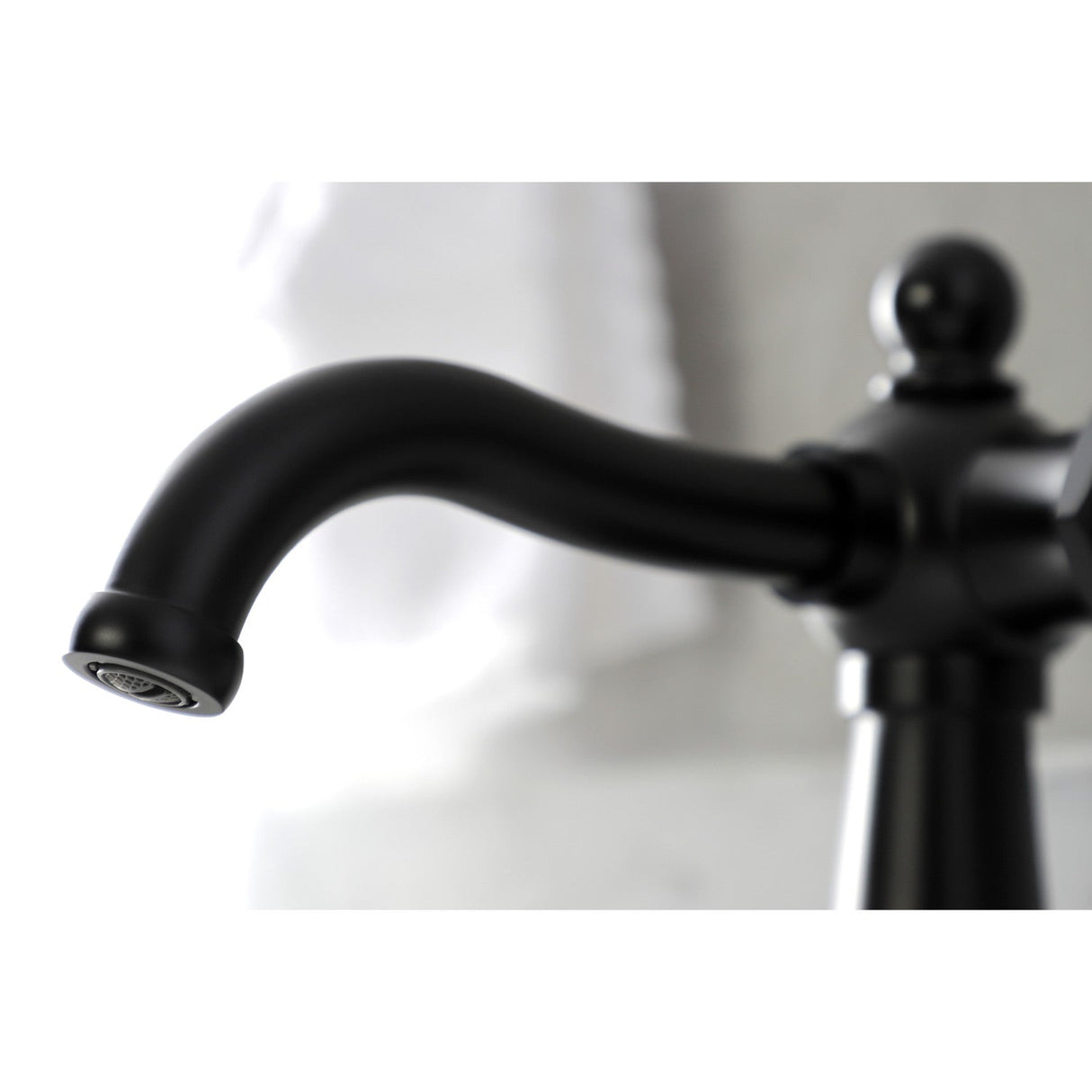 Nautical KSD154BXMB Single-Handle 1-Hole Deck Mount Bathroom Faucet with Push Pop-Up and Deck Plate, Matte Black