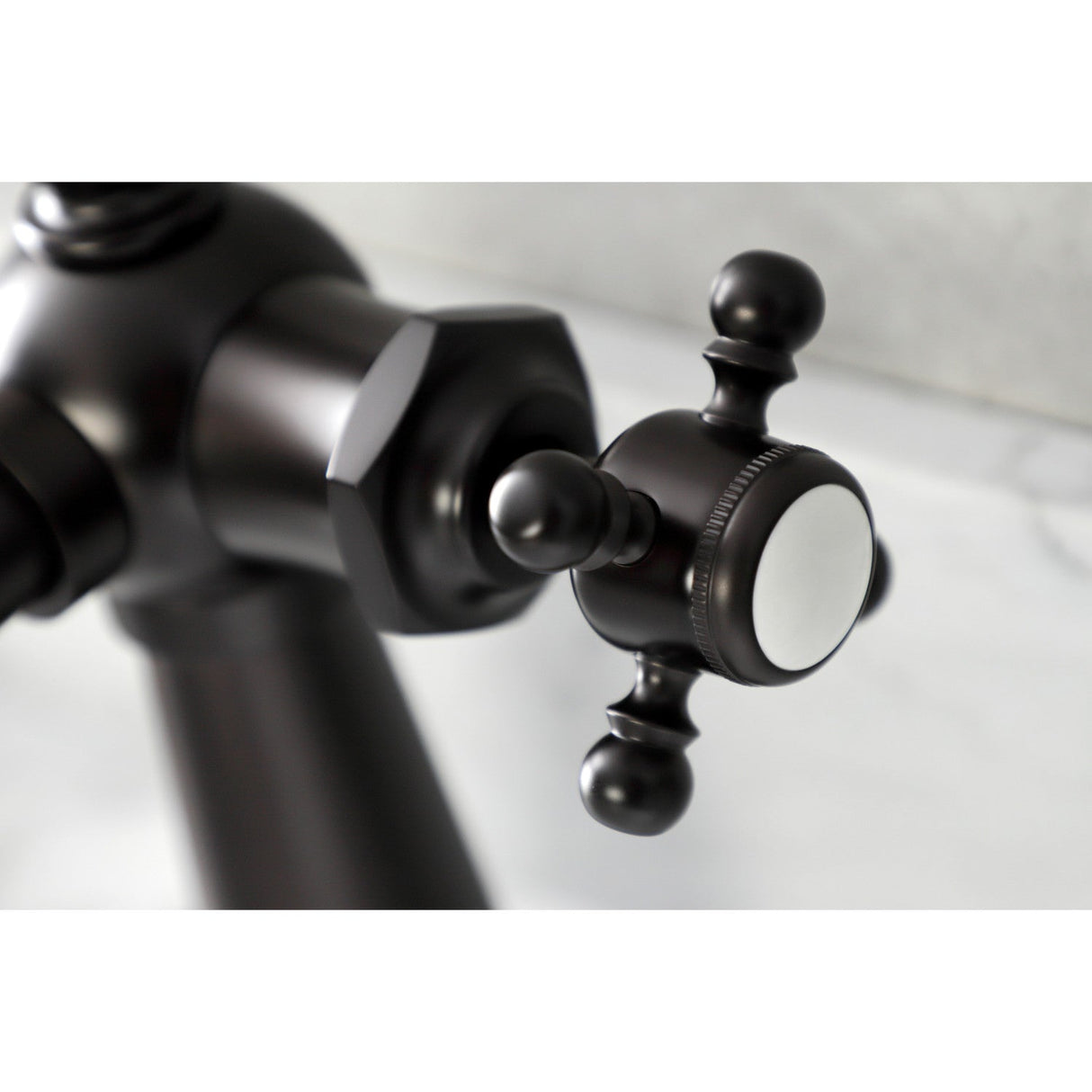 Nautical KSD154BXORB Single-Handle 1-Hole Deck Mount Bathroom Faucet with Push Pop-Up and Deck Plate, Oil Rubbed Bronze