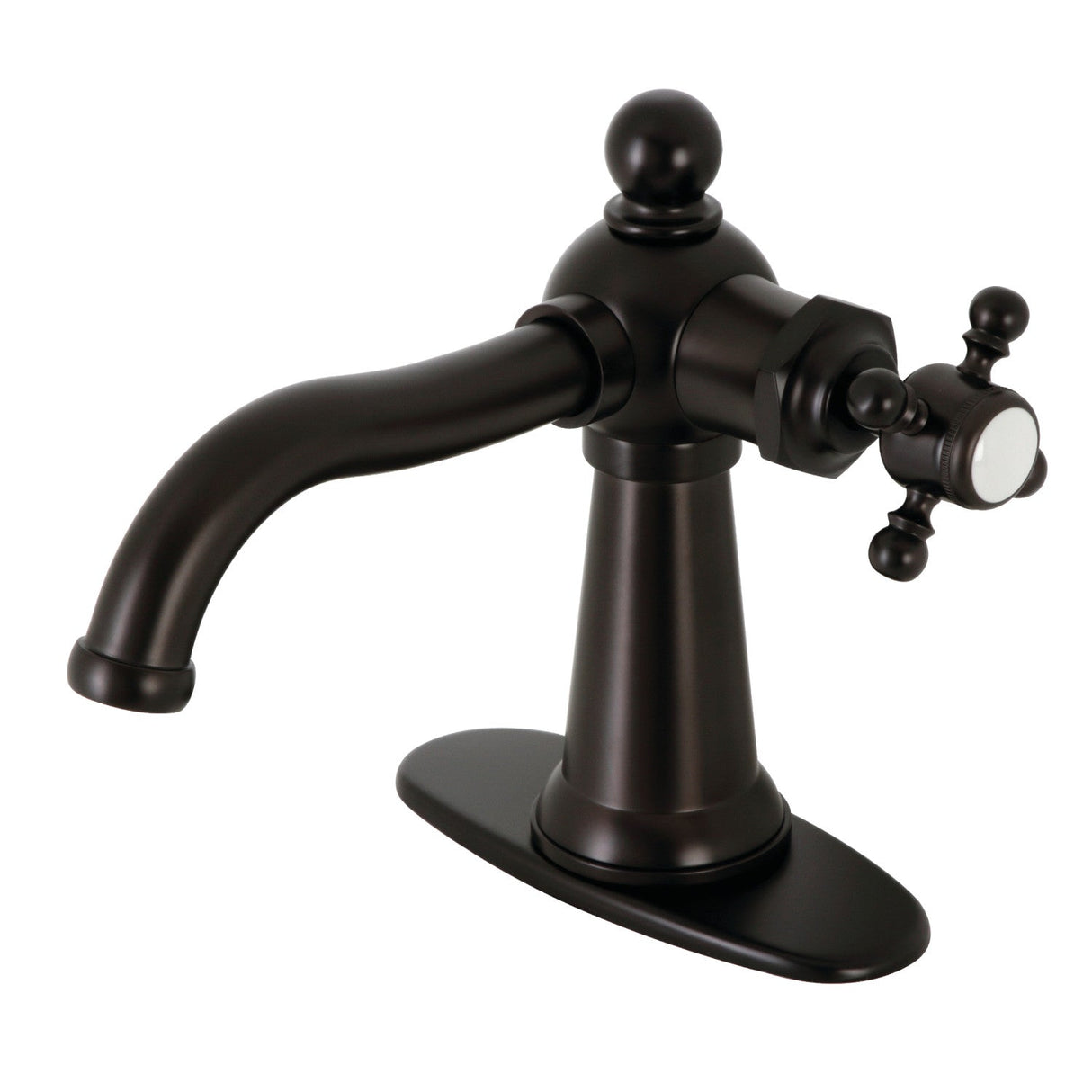 Nautical KSD154BXORB Single-Handle 1-Hole Deck Mount Bathroom Faucet with Push Pop-Up and Deck Plate, Oil Rubbed Bronze