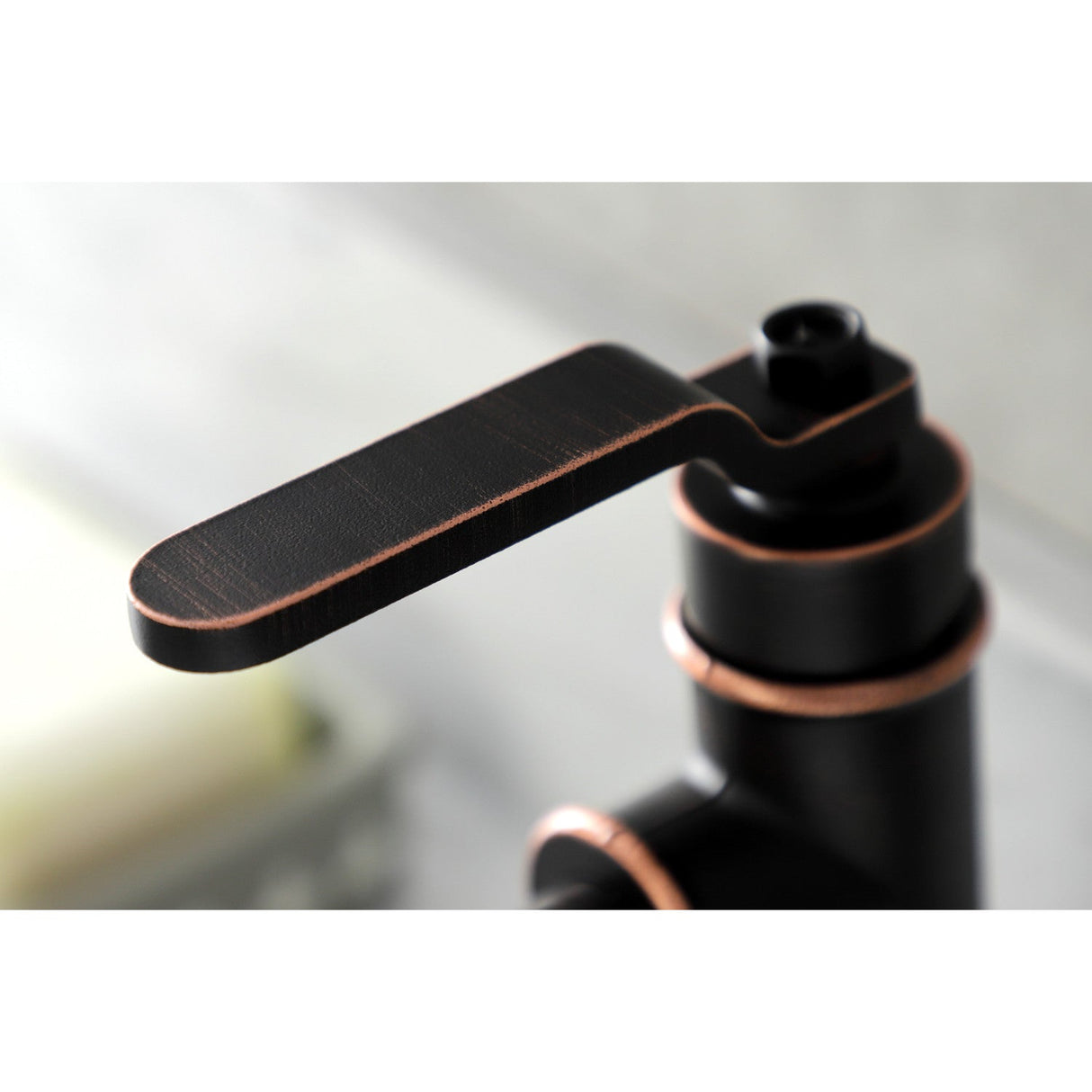 Whitaker KSD282KLNB Single-Handle 1-Hole Deck Mount Bathroom Faucet with Push Pop-Up and Deck Plate, Naples Bronze