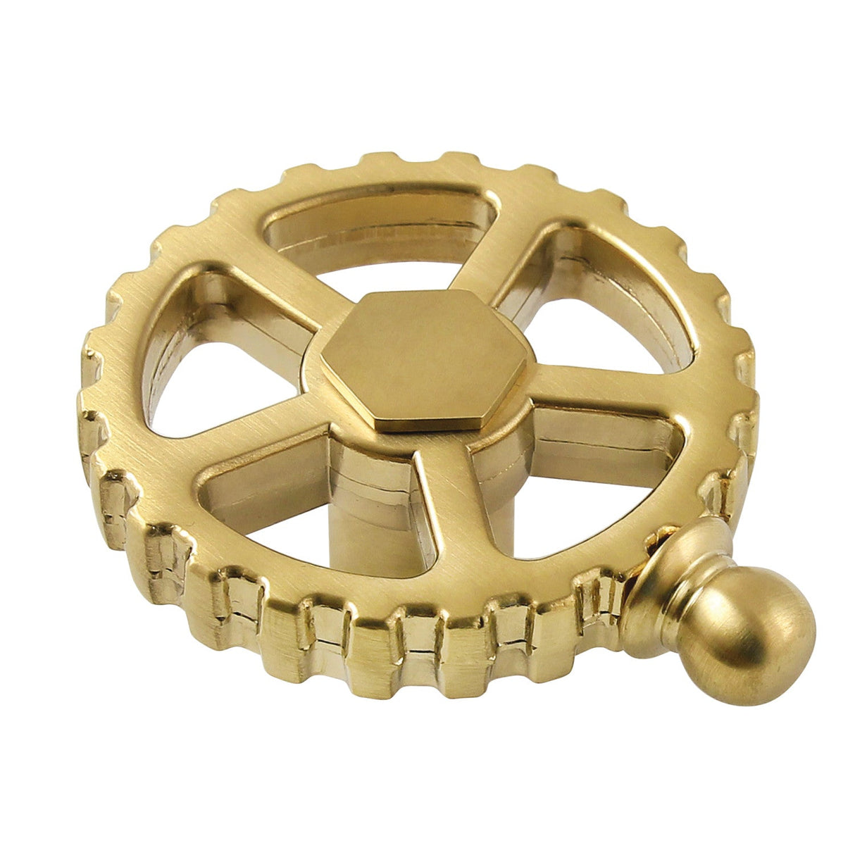 Fuller KSDH2947CG Machine Gear Style Handle, Brushed Brass