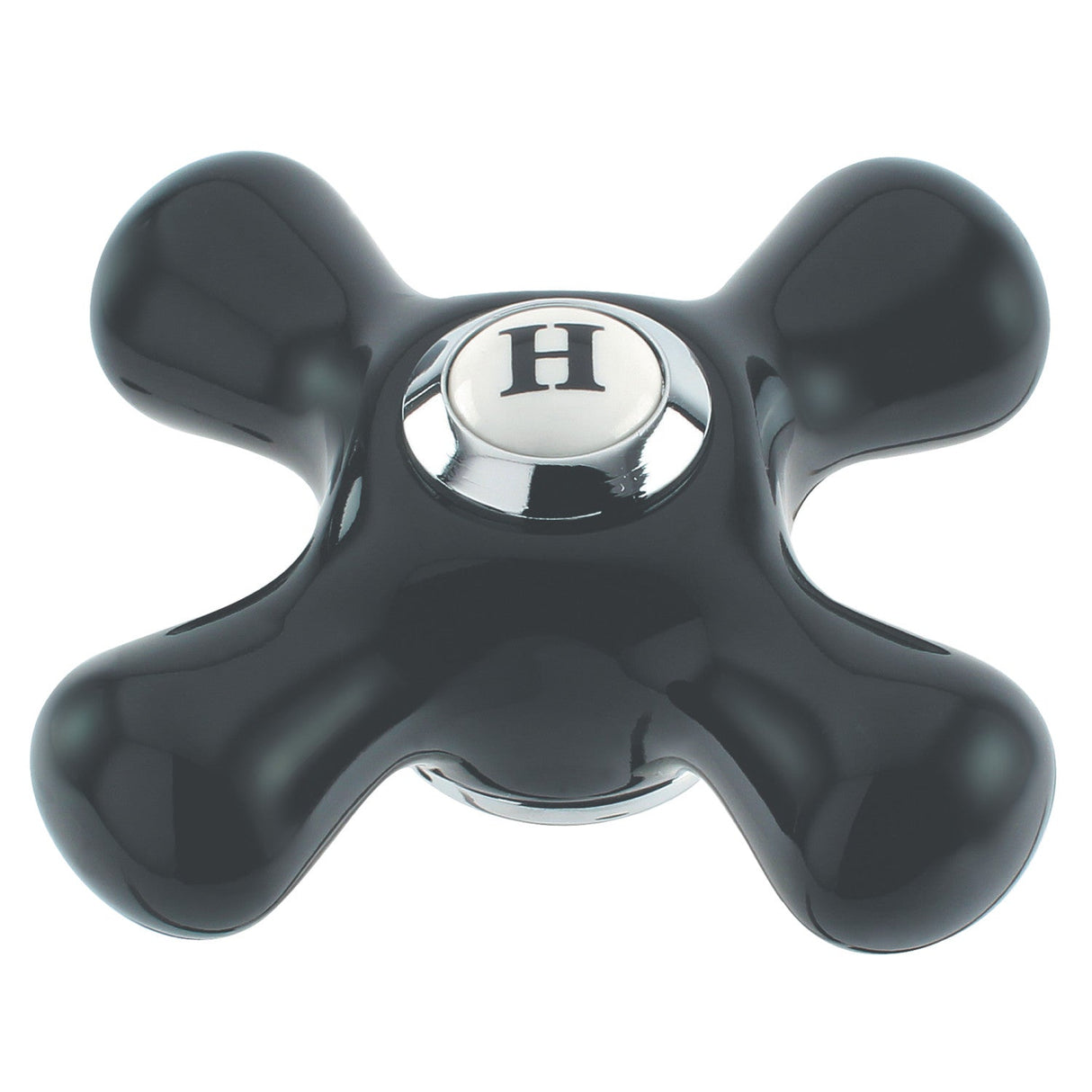 Duchess KSH1161PKXH Hot Porcelain Cross Handle, Polished Chrome