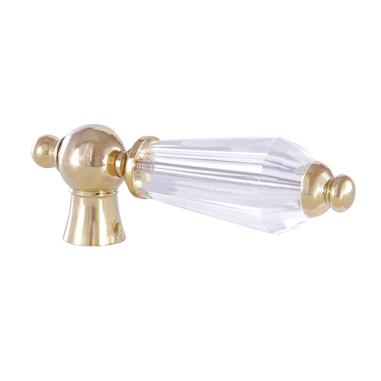 Wilshire KSH1162WLL Crystal Lever Handle, Polished Brass