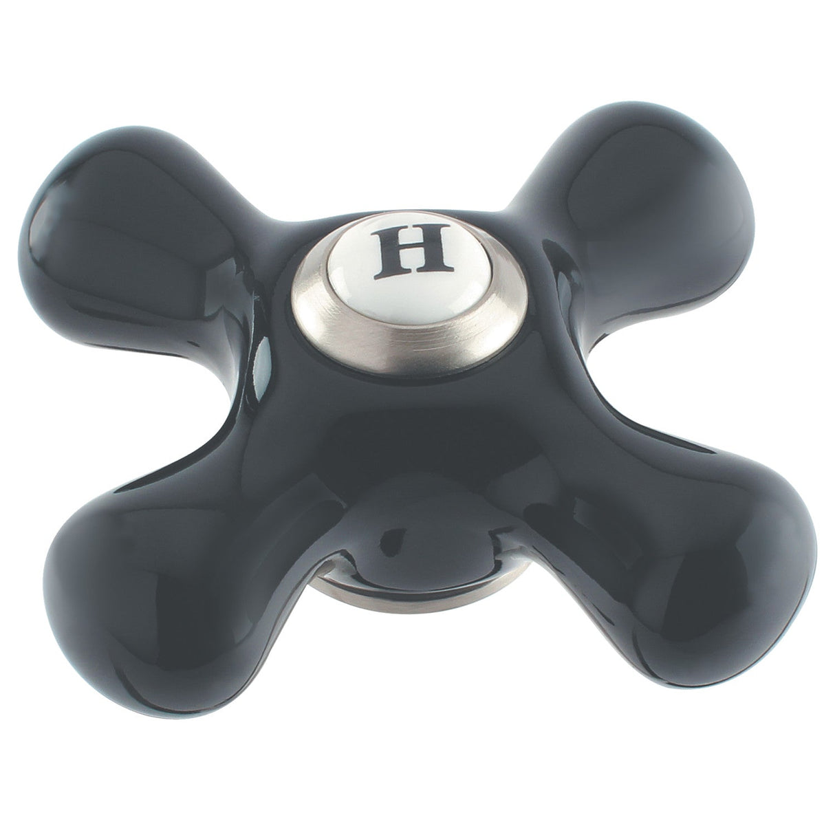 Duchess KSH1168PKXH Hot Porcelain Cross Handle, Brushed Nickel