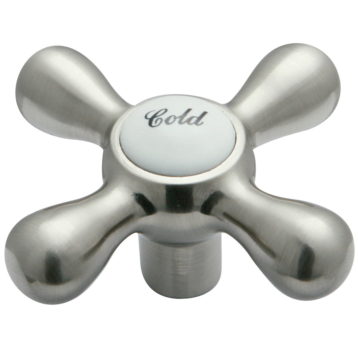 KSH213SNC Cold Metal Cross Handle, Brushed Nickel