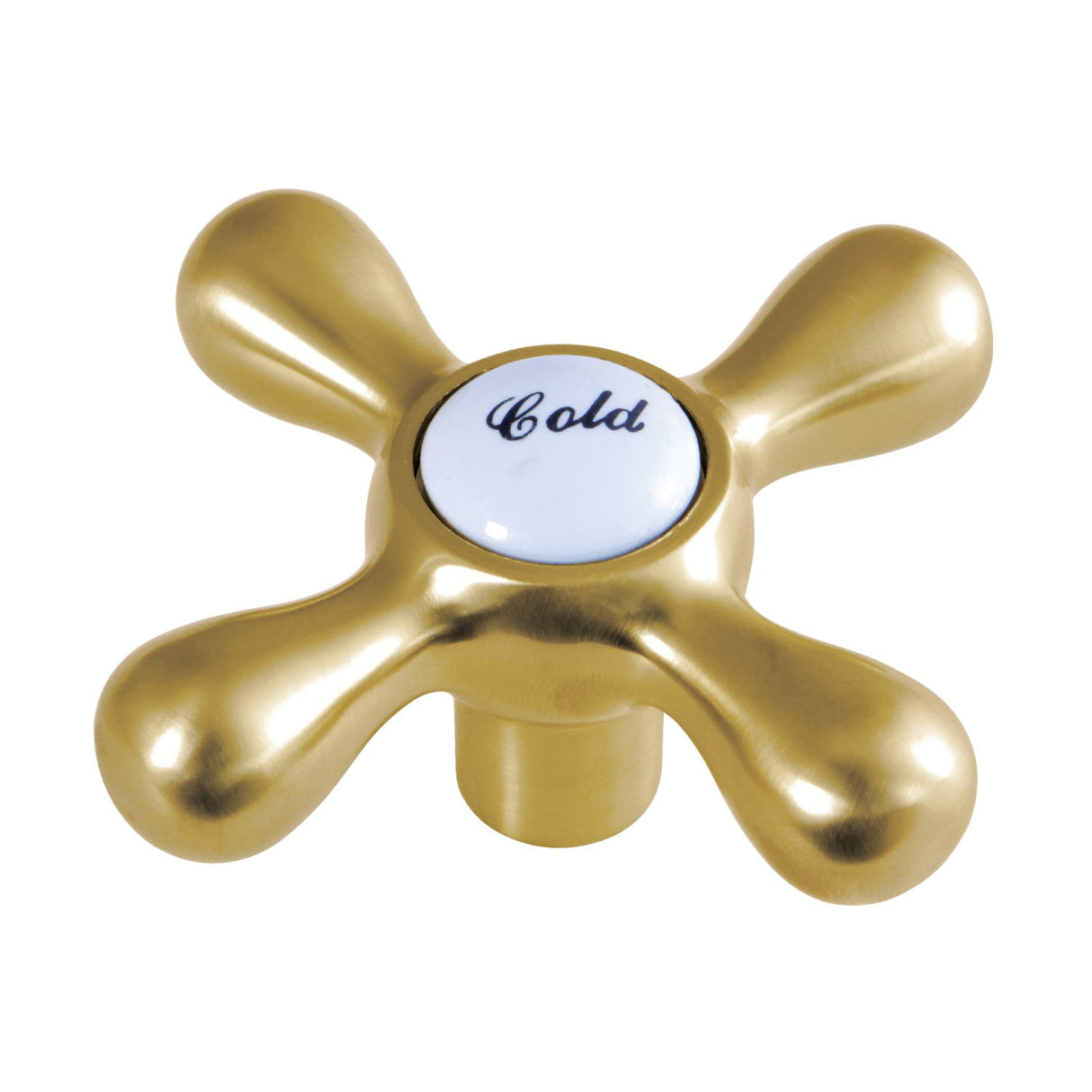 KSH266SBC Cold Metal Cross Handle, Brushed Brass