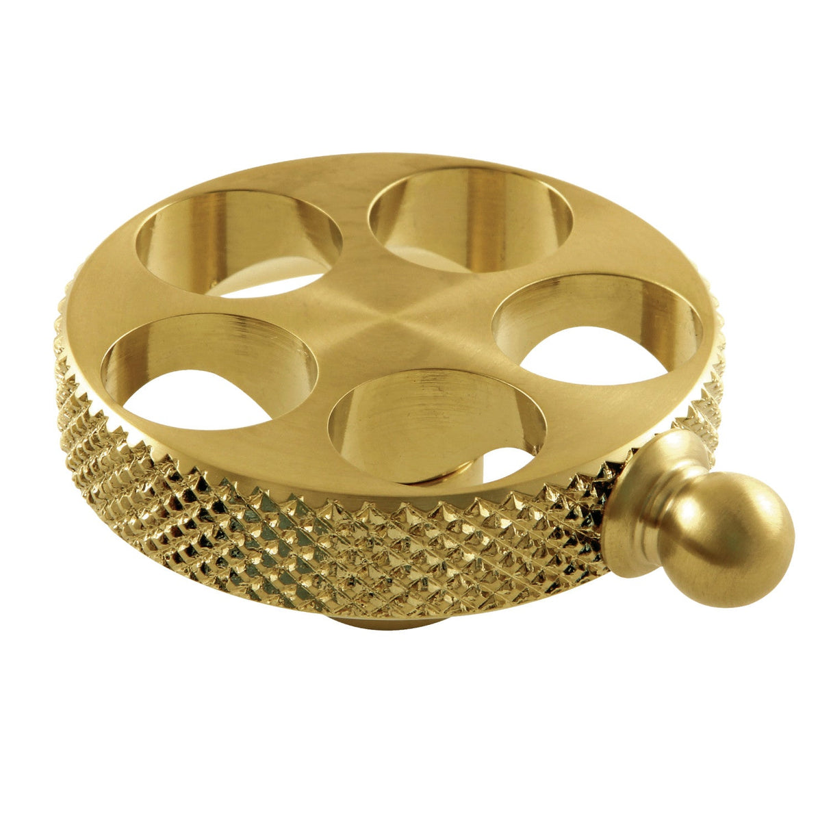 Webb KSH2967RKX Knurled Wheel Handle, Brushed Brass