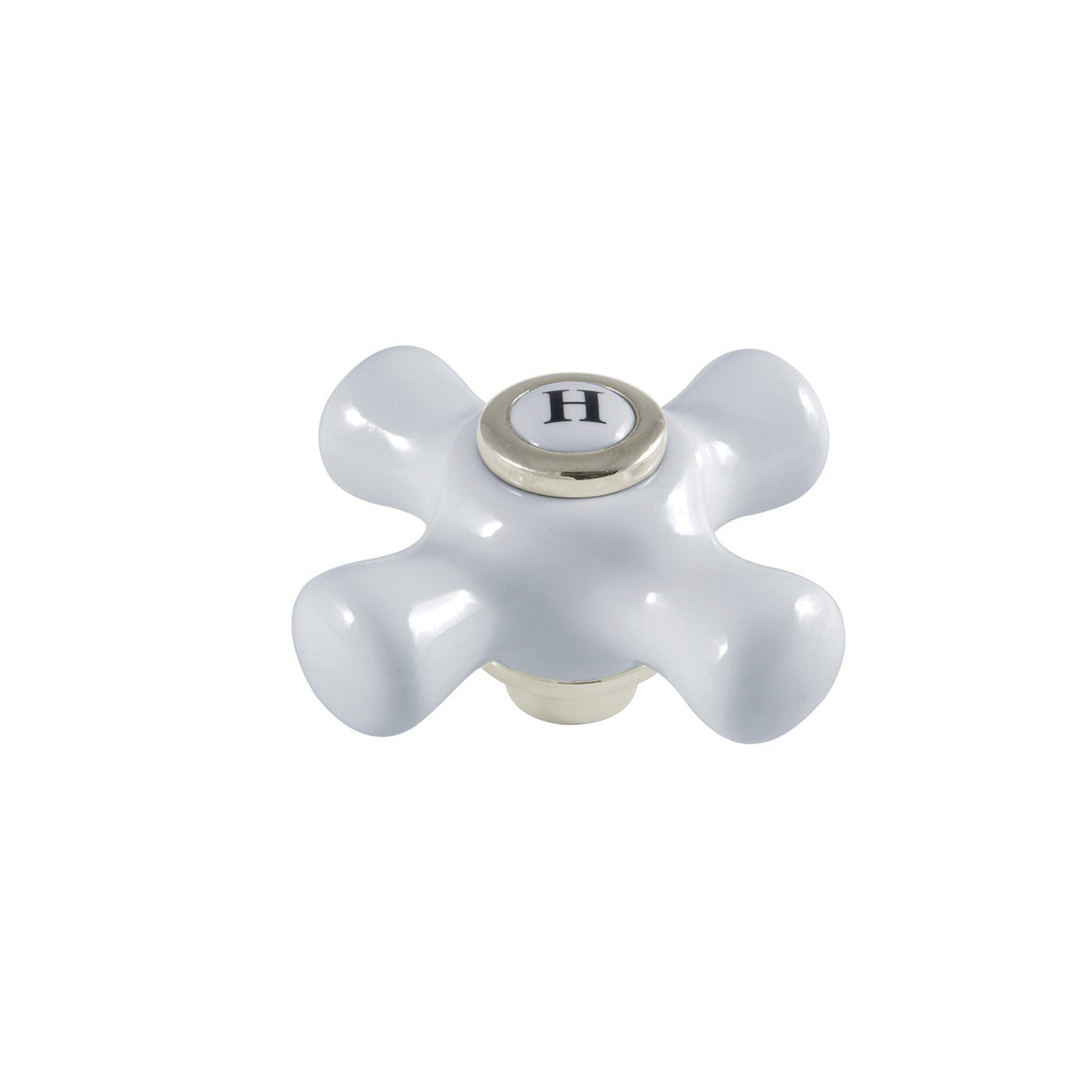 KSH3226PXH Hot Porcelain Cross Handle, Polished Nickel