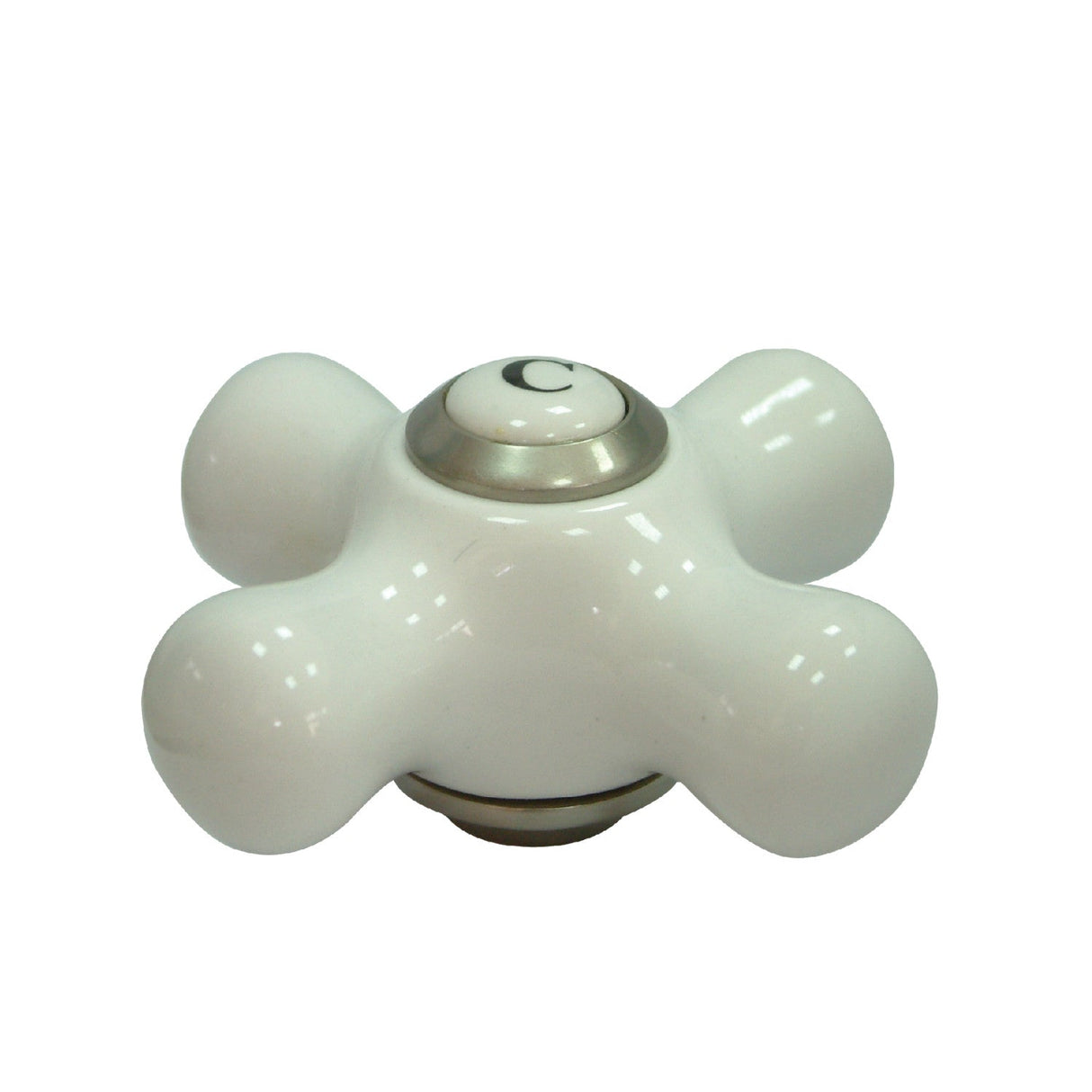 KSH3608PXC Cold Porcelain Cross Handle, Brushed Nickel