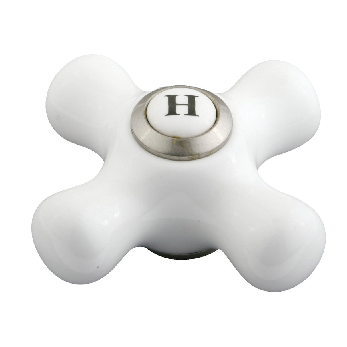 KSH3958PXH Hot Porcelain Cross Handle, Brushed Nickel