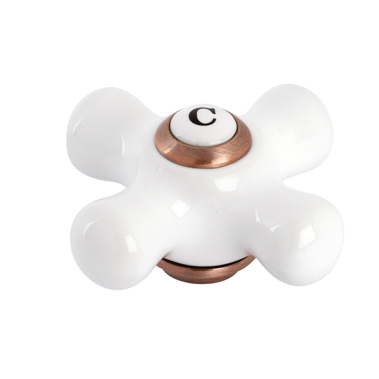 KSH395PXACC Cold Porcelain Cross Handle, Antique Copper