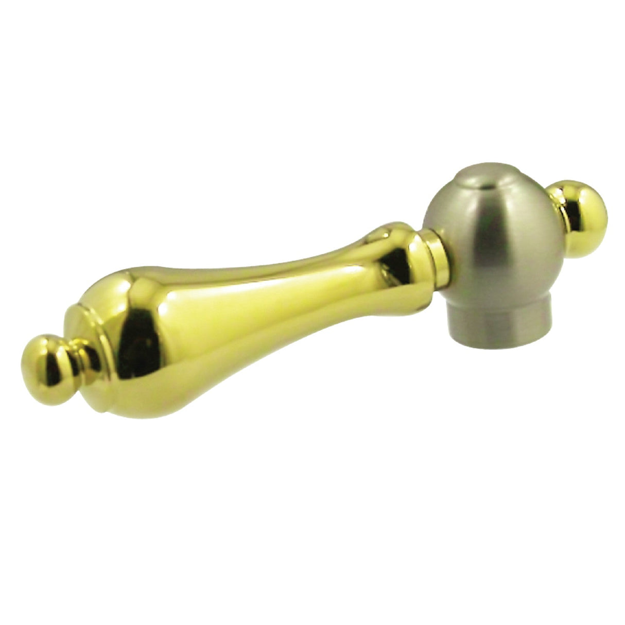 Restoration KSH3969AL Metal Lever Handle, Brushed Nickel/Polished Brass
