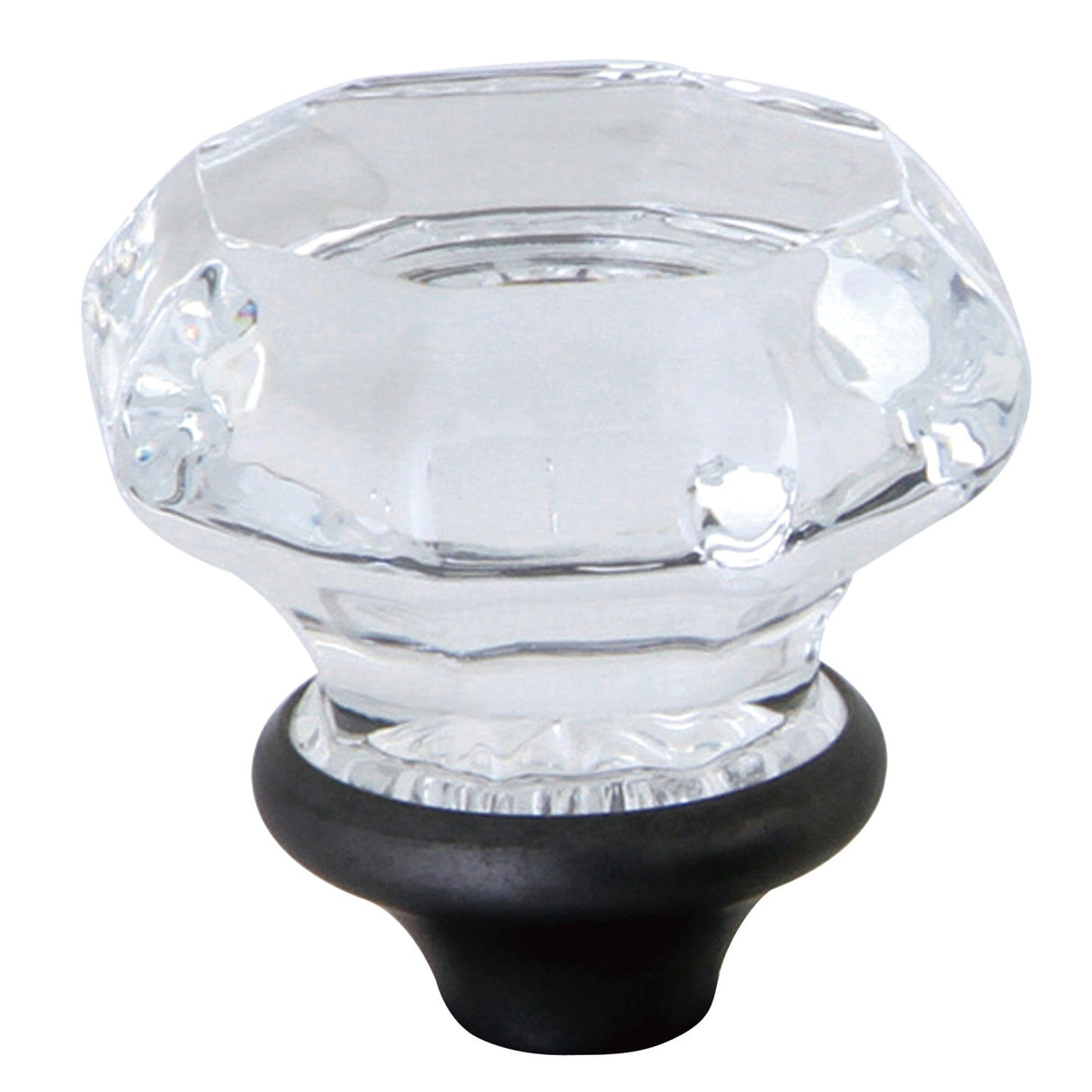 Celebrity KSH4465WCL Crystal Octagonal Knob Handle, Oil Rubbed Bronze