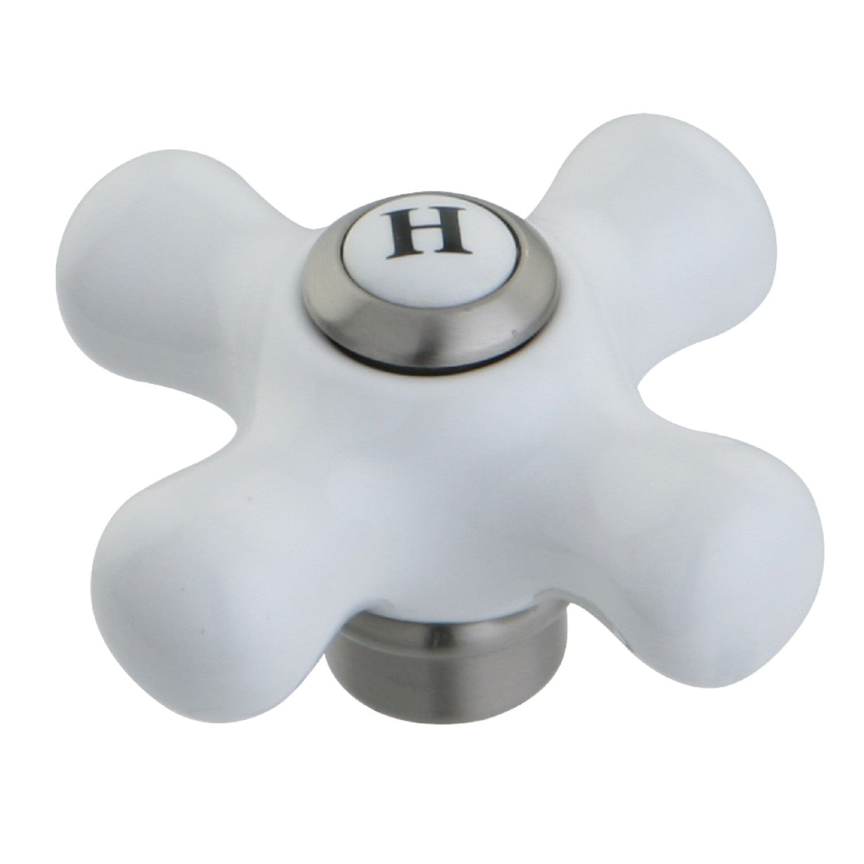 KSH948CXH Hot Porcelain Cross Handle, Brushed Nickel
