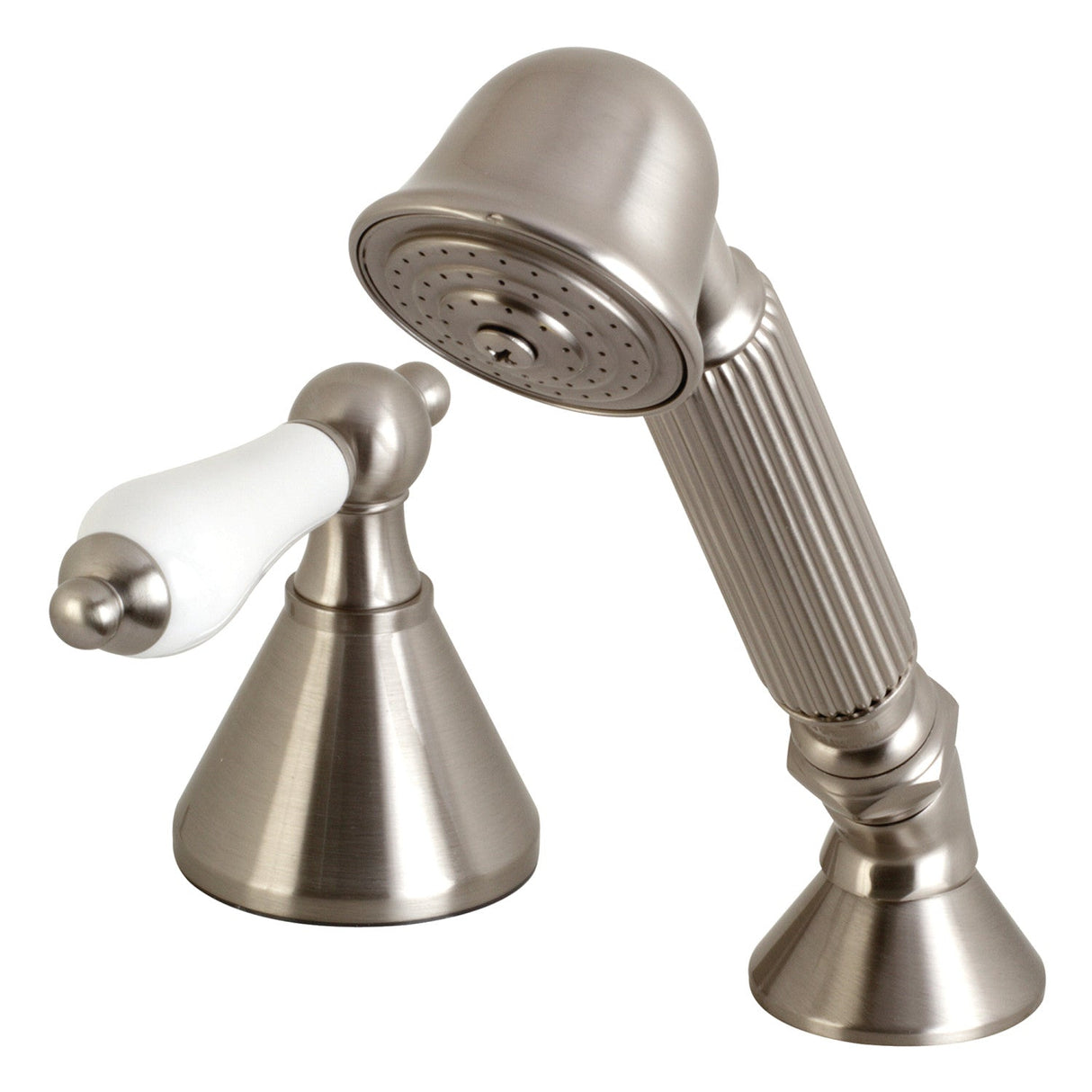 KSK2368PLTR Deck Mount Hand Shower with Diverter for Roman Tub Faucet, Brushed Nickel
