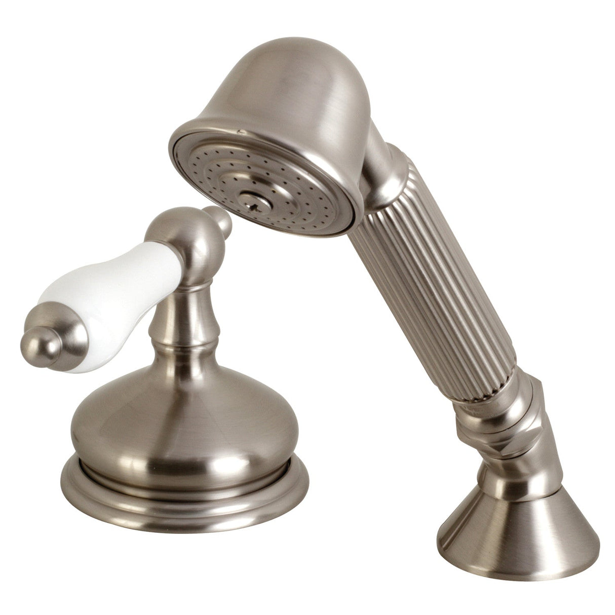 KSK3338PLTR Deck Mount Hand Shower with Diverter for Roman Tub Faucet, Brushed Nickel
