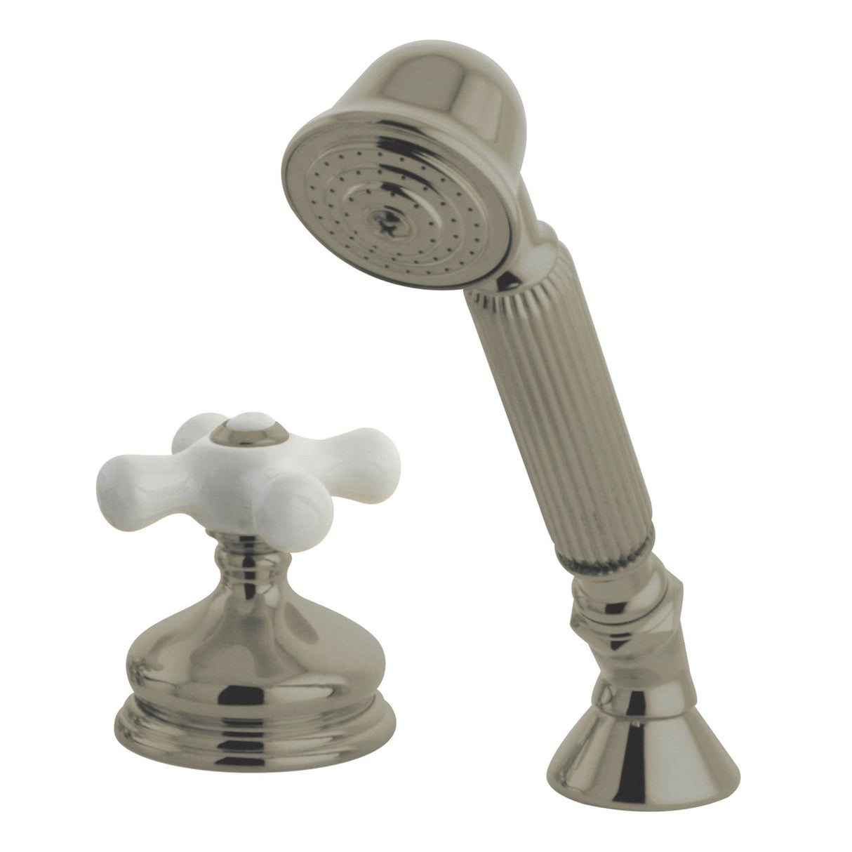 KSK3338PXTR Deck Mount Hand Shower with Diverter for Roman Tub Faucet, Brushed Nickel