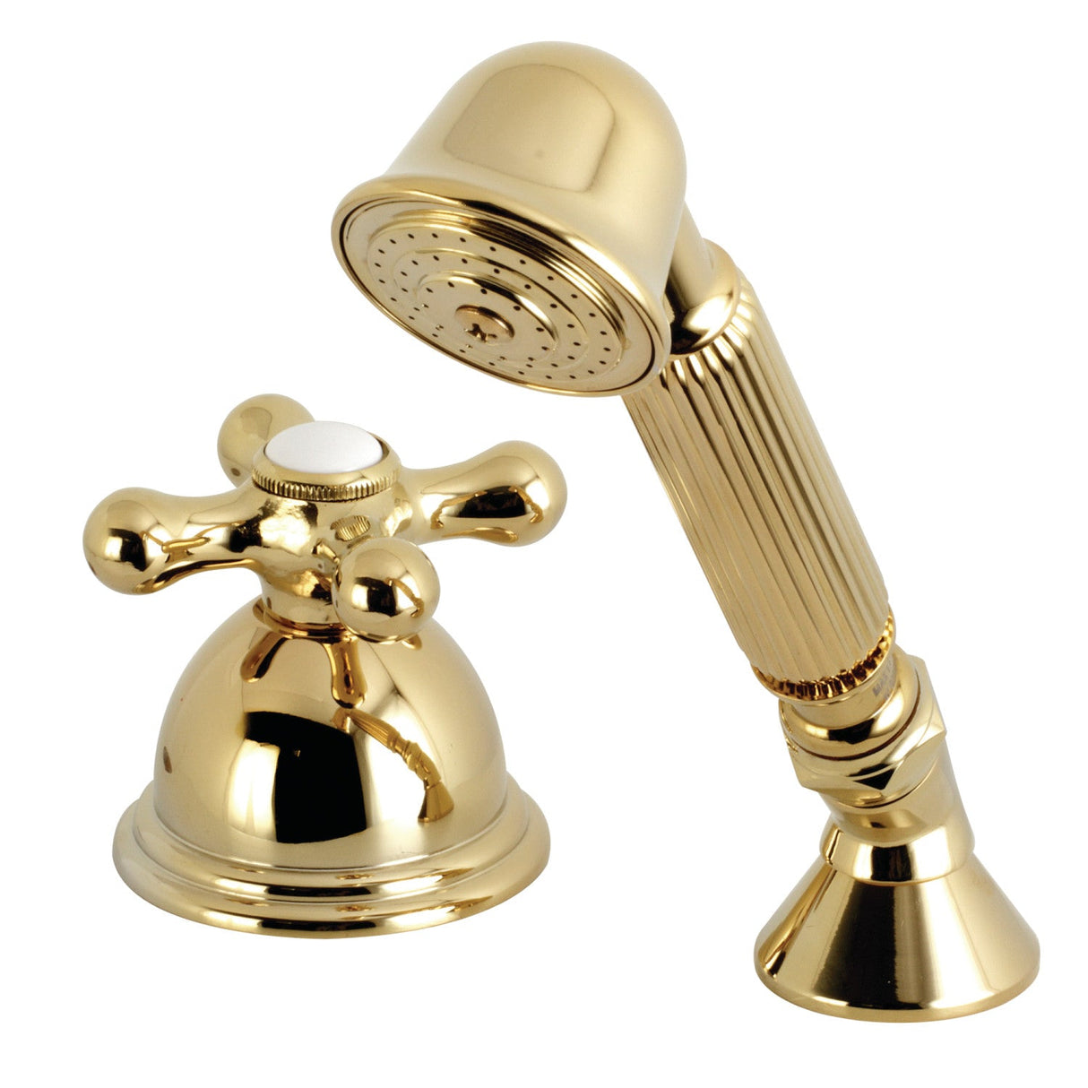 KSK3352AXTR Deck Mount Hand Shower with Diverter for Roman Tub Faucet, Polished Brass