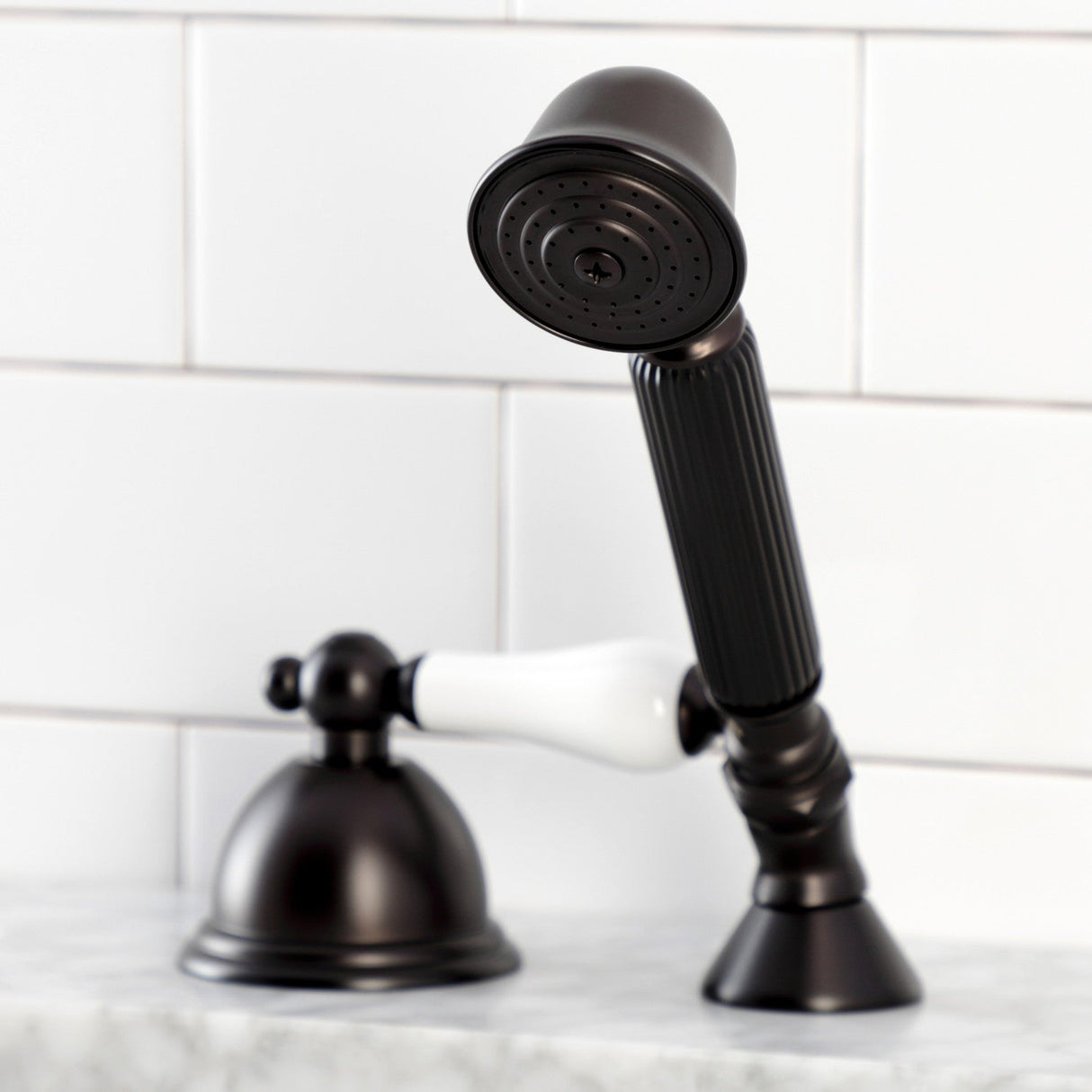 Vintage KSK3355PLTR Deck Mount Hand Shower with Diverter for Roman Tub Faucet, Oil Rubbed Bronze