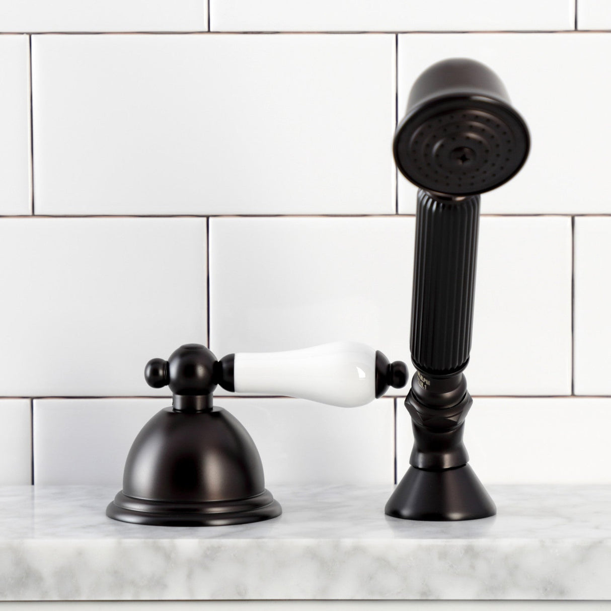 Vintage KSK3355PLTR Deck Mount Hand Shower with Diverter for Roman Tub Faucet, Oil Rubbed Bronze