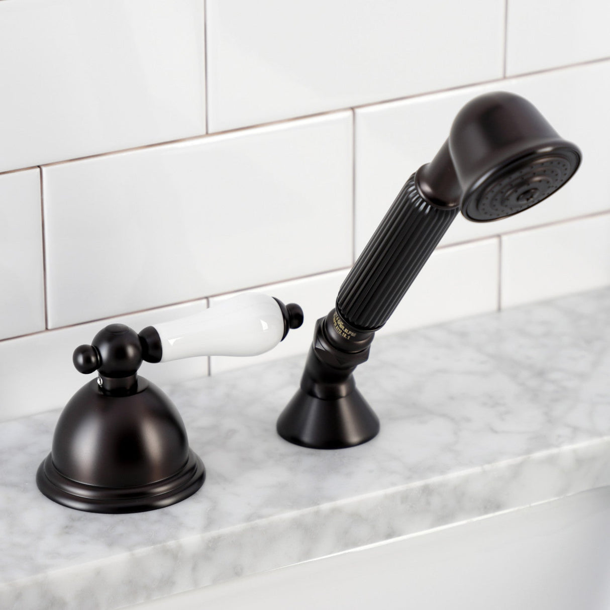 Vintage KSK3355PLTR Deck Mount Hand Shower with Diverter for Roman Tub Faucet, Oil Rubbed Bronze