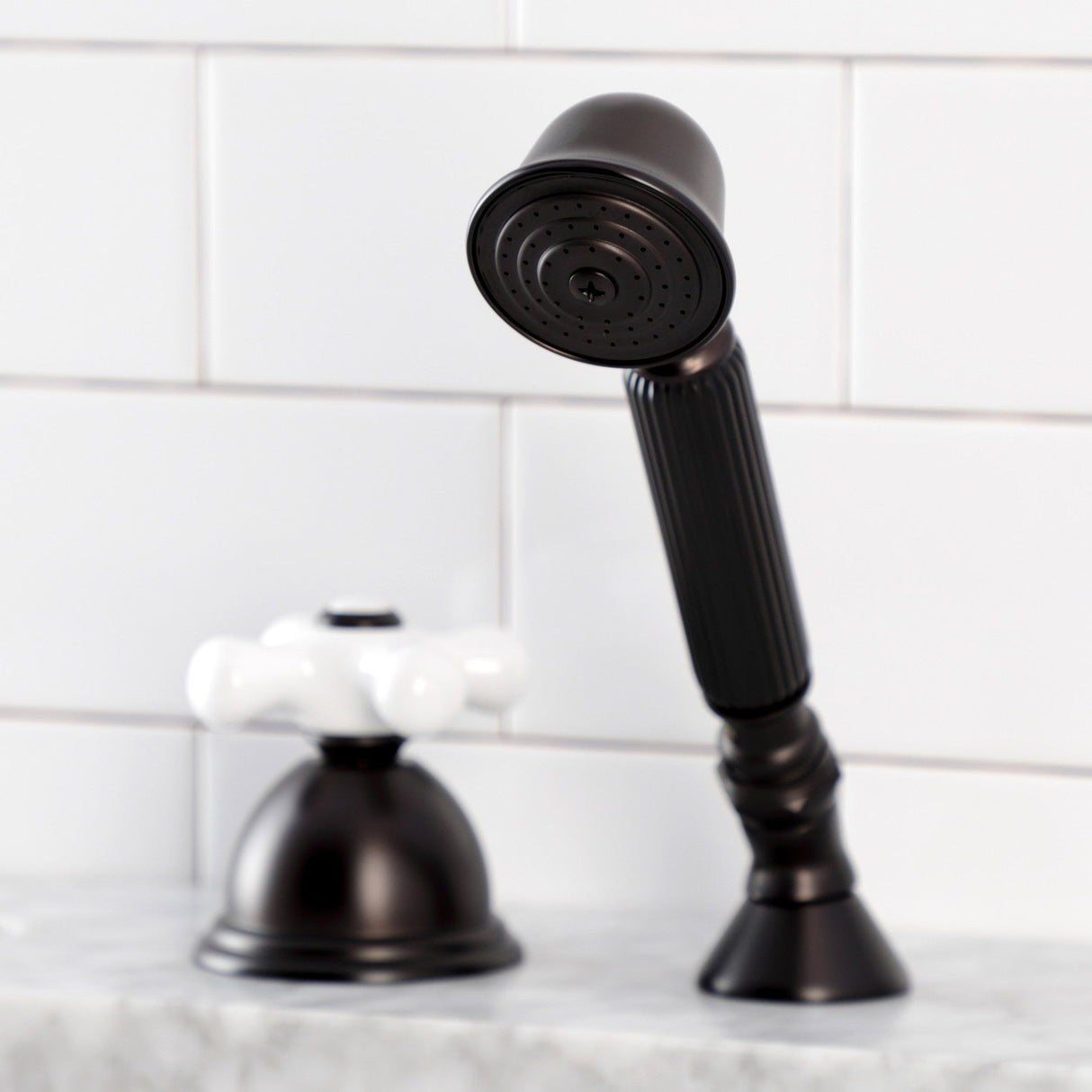Vintage KSK3355PXTR Deck Mount Hand Shower with Diverter for Roman Tub Faucet, Oil Rubbed Bronze