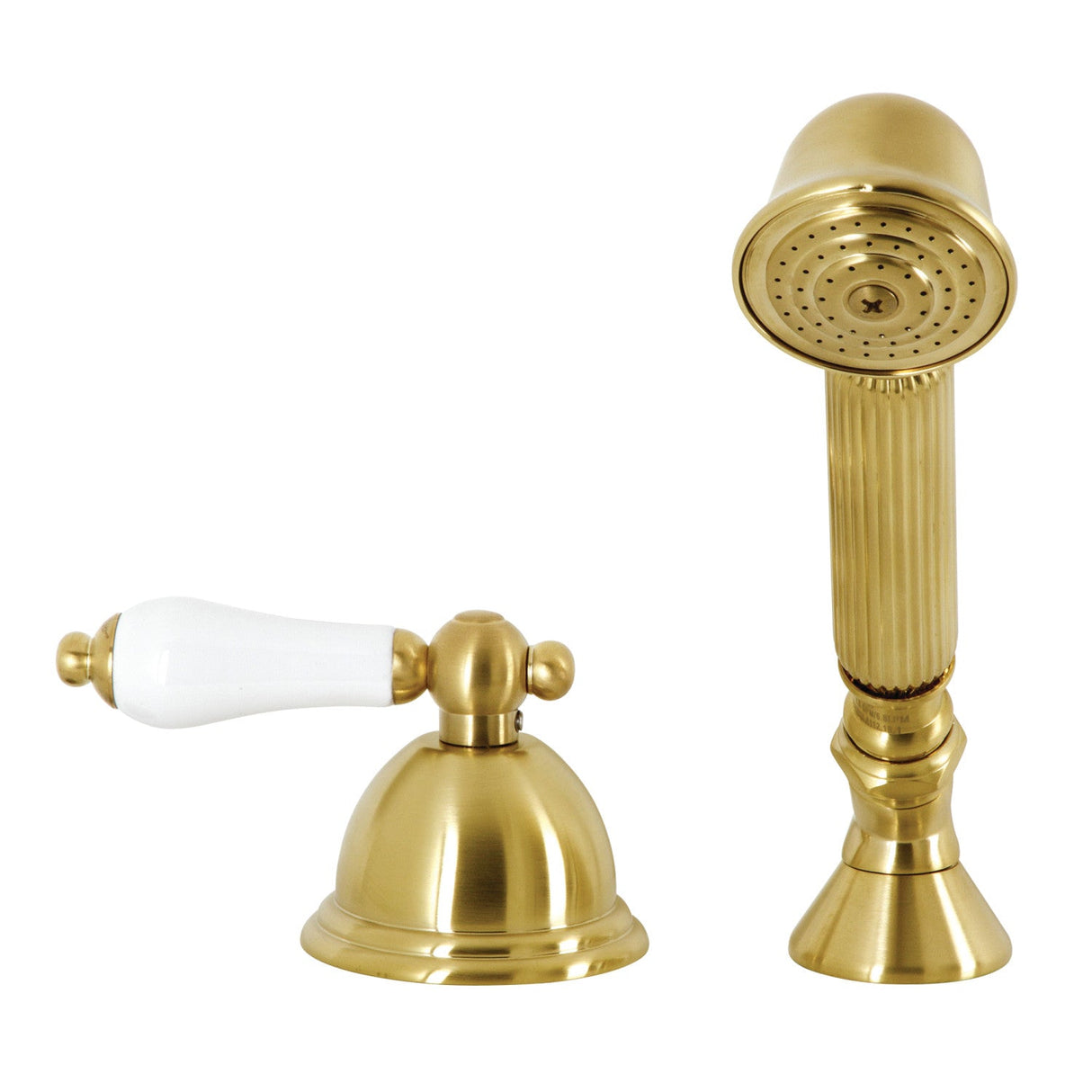 Vintage KSK3357PLTR Deck Mount Hand Shower with Diverter for Roman Tub Faucet, Brushed Brass