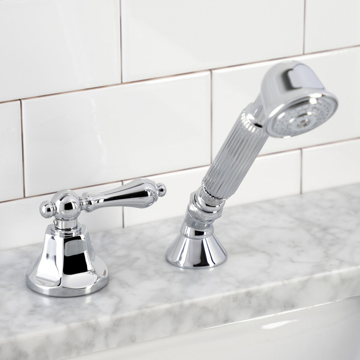 KSK4301ALTR Deck Mount Hand Shower with Diverter for Roman Tub Faucet, Polished Chrome