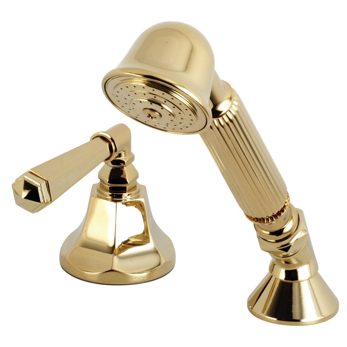 KSK4302HLTR Deck Mount Hand Shower with Diverter for Roman Tub Faucet, Polished Brass