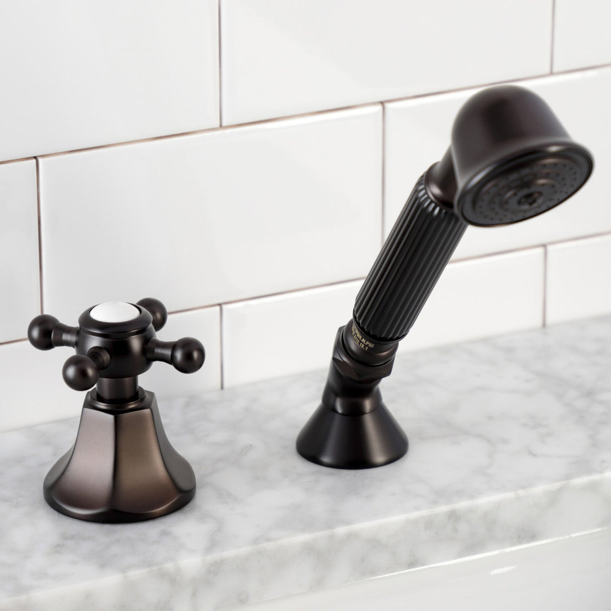 KSK4305BXTR Deck Mount Hand Shower with Diverter for Roman Tub Faucet, Oil Rubbed Bronze