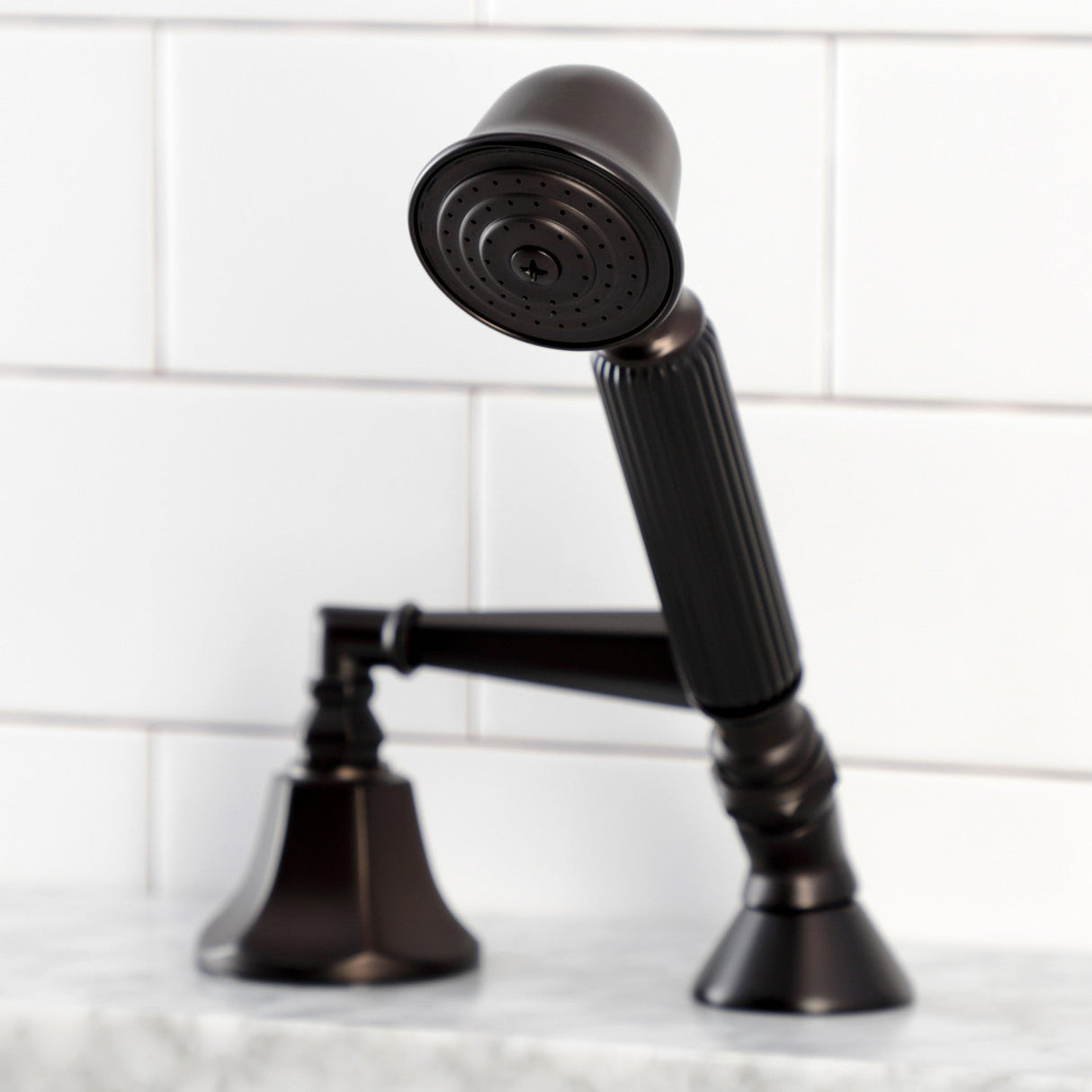 KSK4305HLTR Deck Mount Hand Shower with Diverter for Roman Tub Faucet, Oil Rubbed Bronze